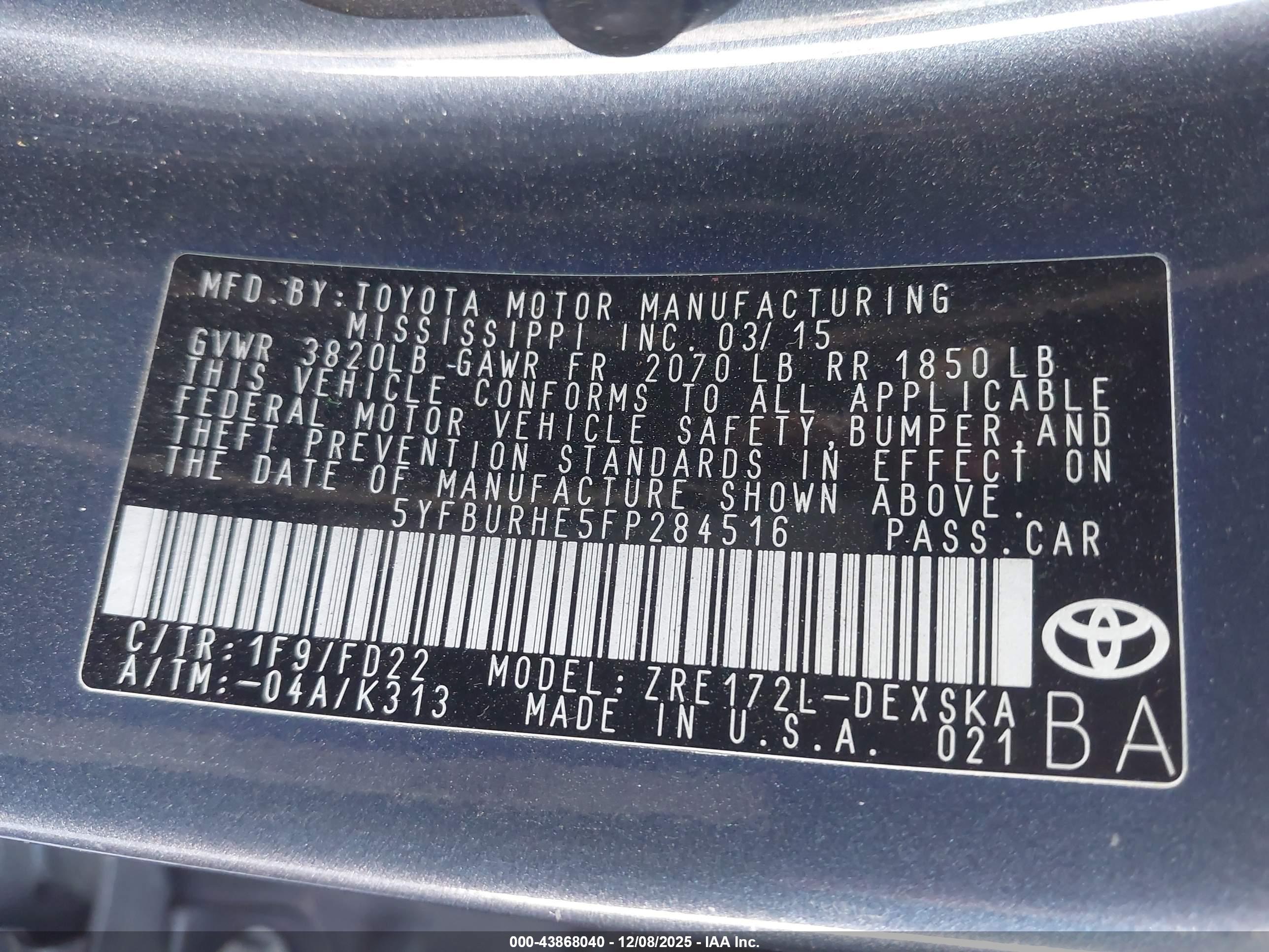 TOYOTA COROLLA image 9