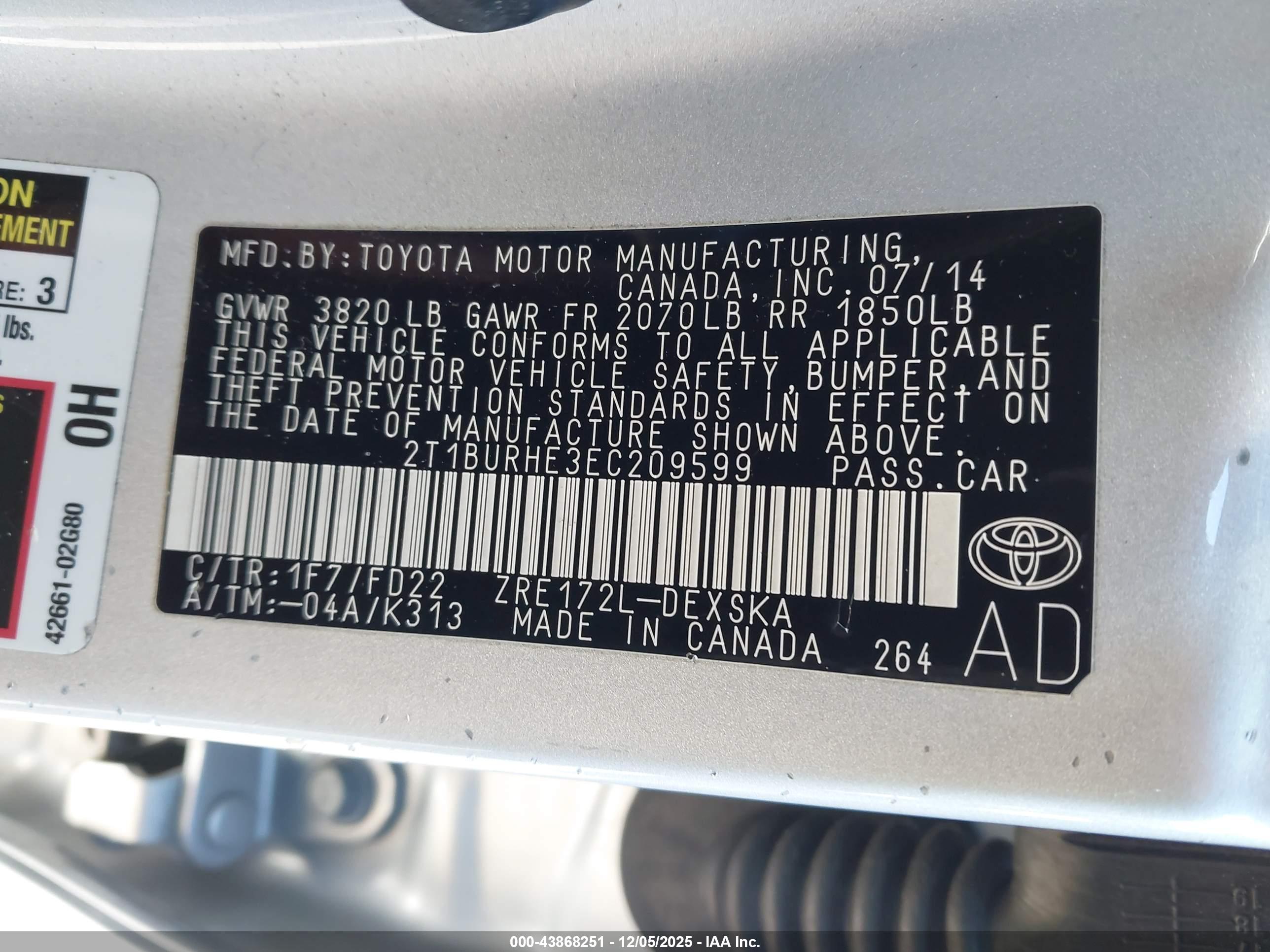 TOYOTA COROLLA image 9