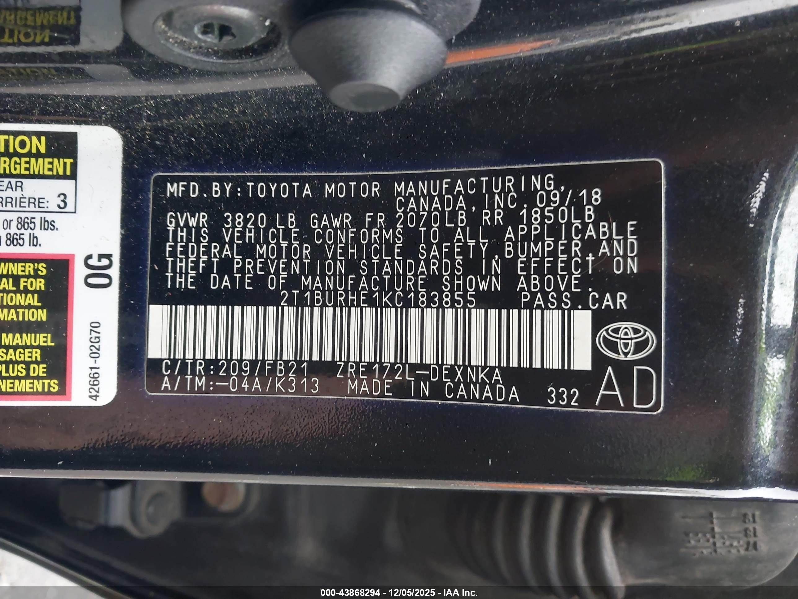TOYOTA COROLLA image 9