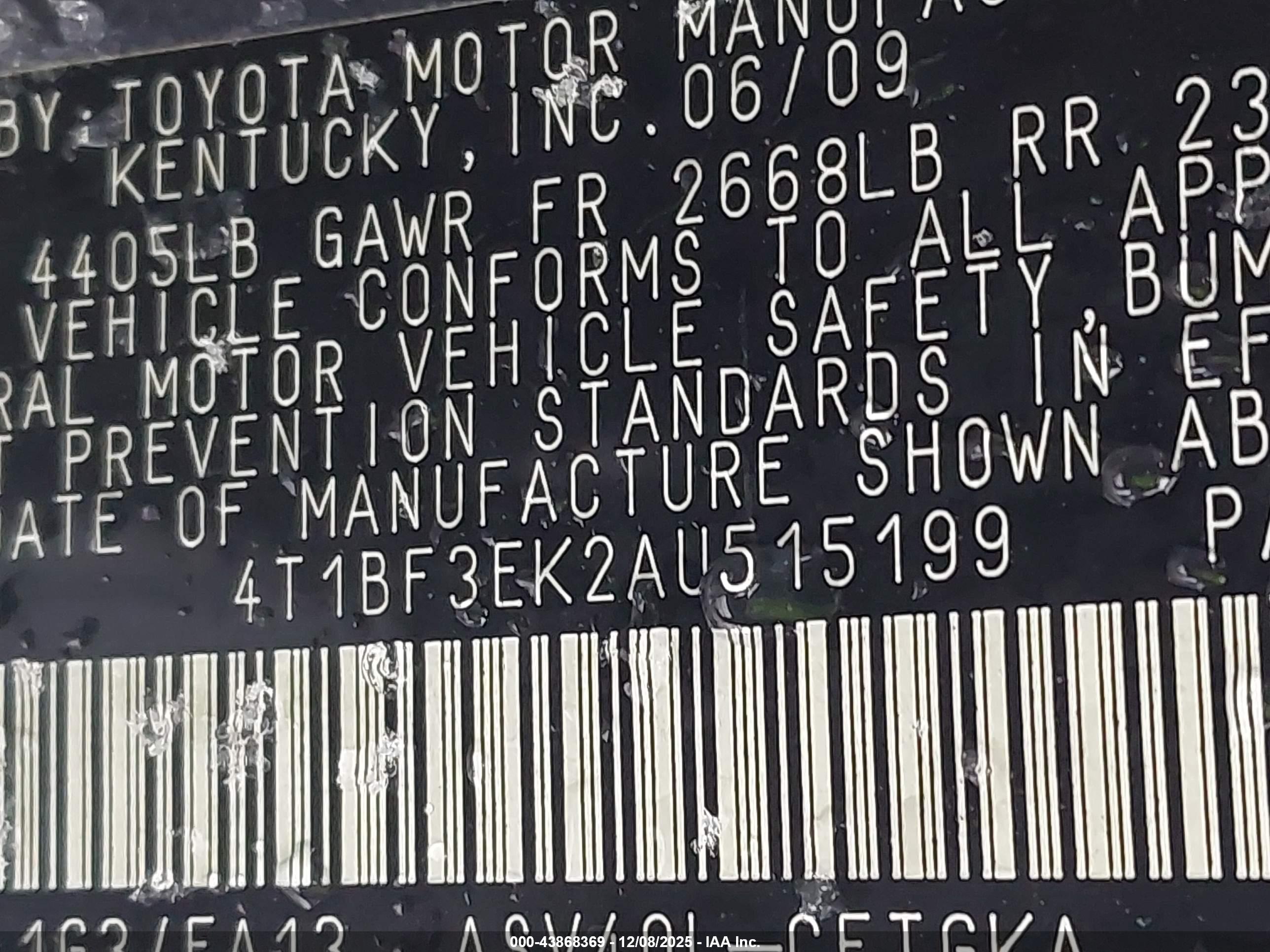 TOYOTA CAMRY image 9