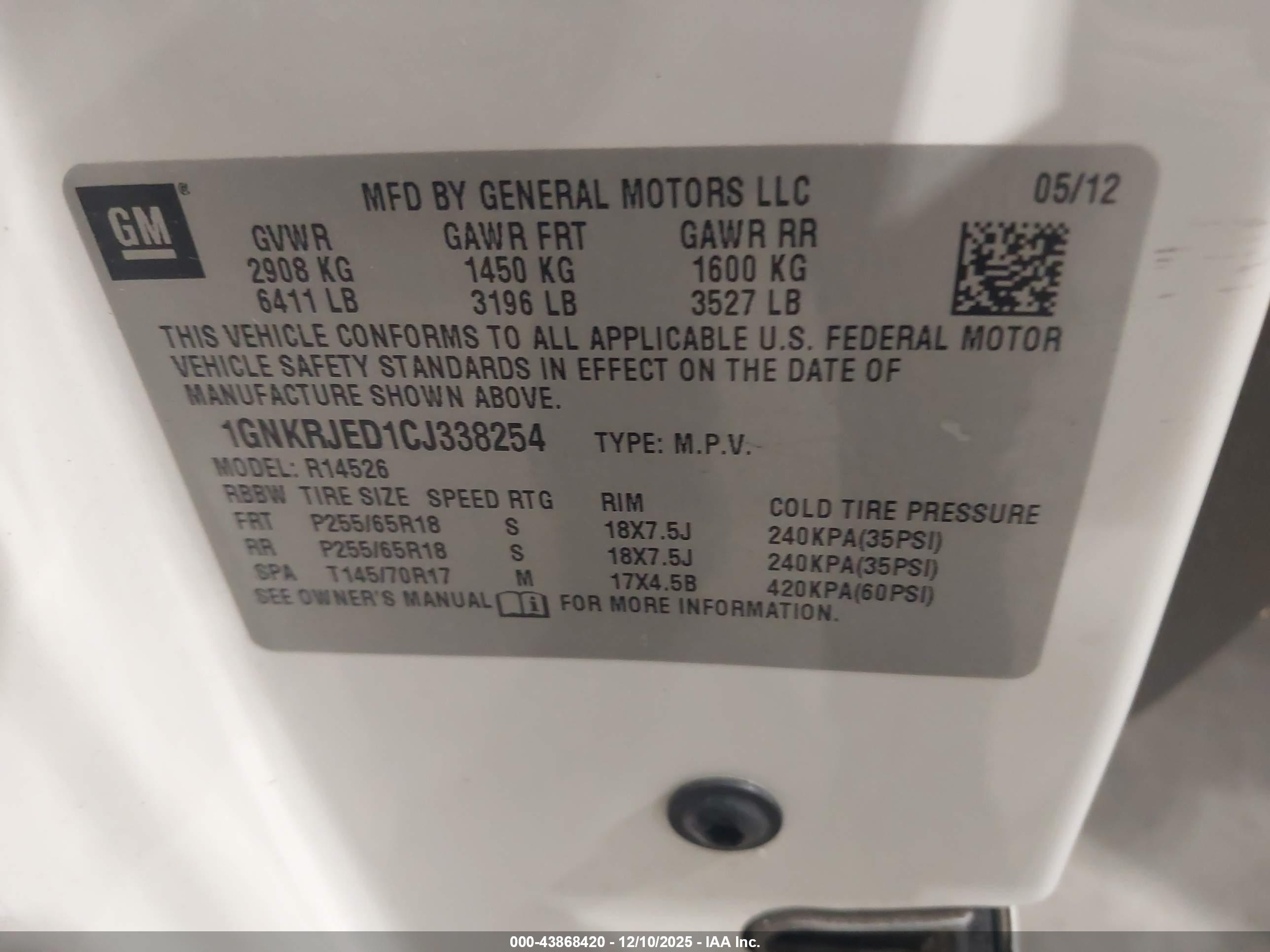 CHEVROLET TRAVERSE image 9