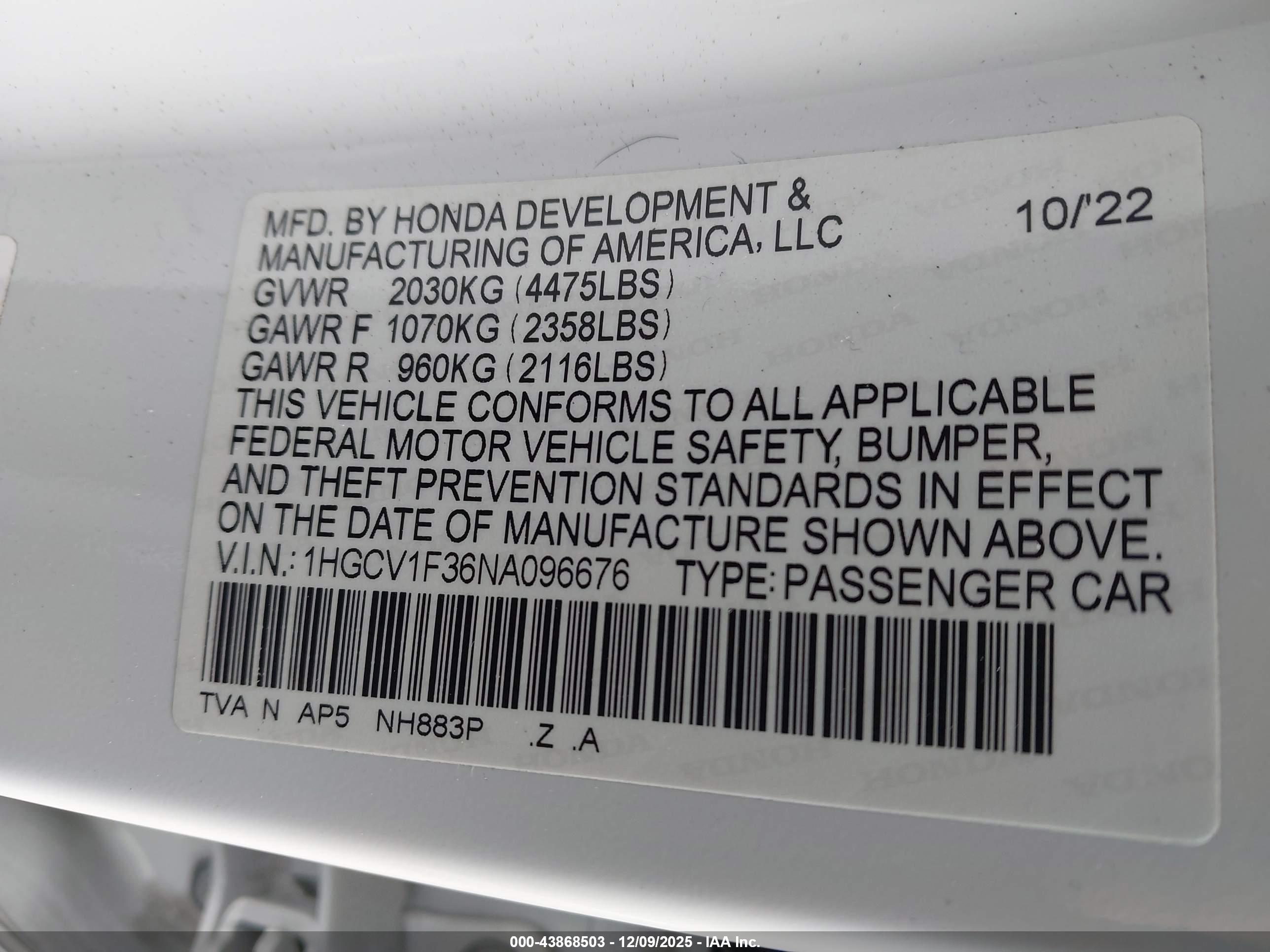 HONDA ACCORD image 9