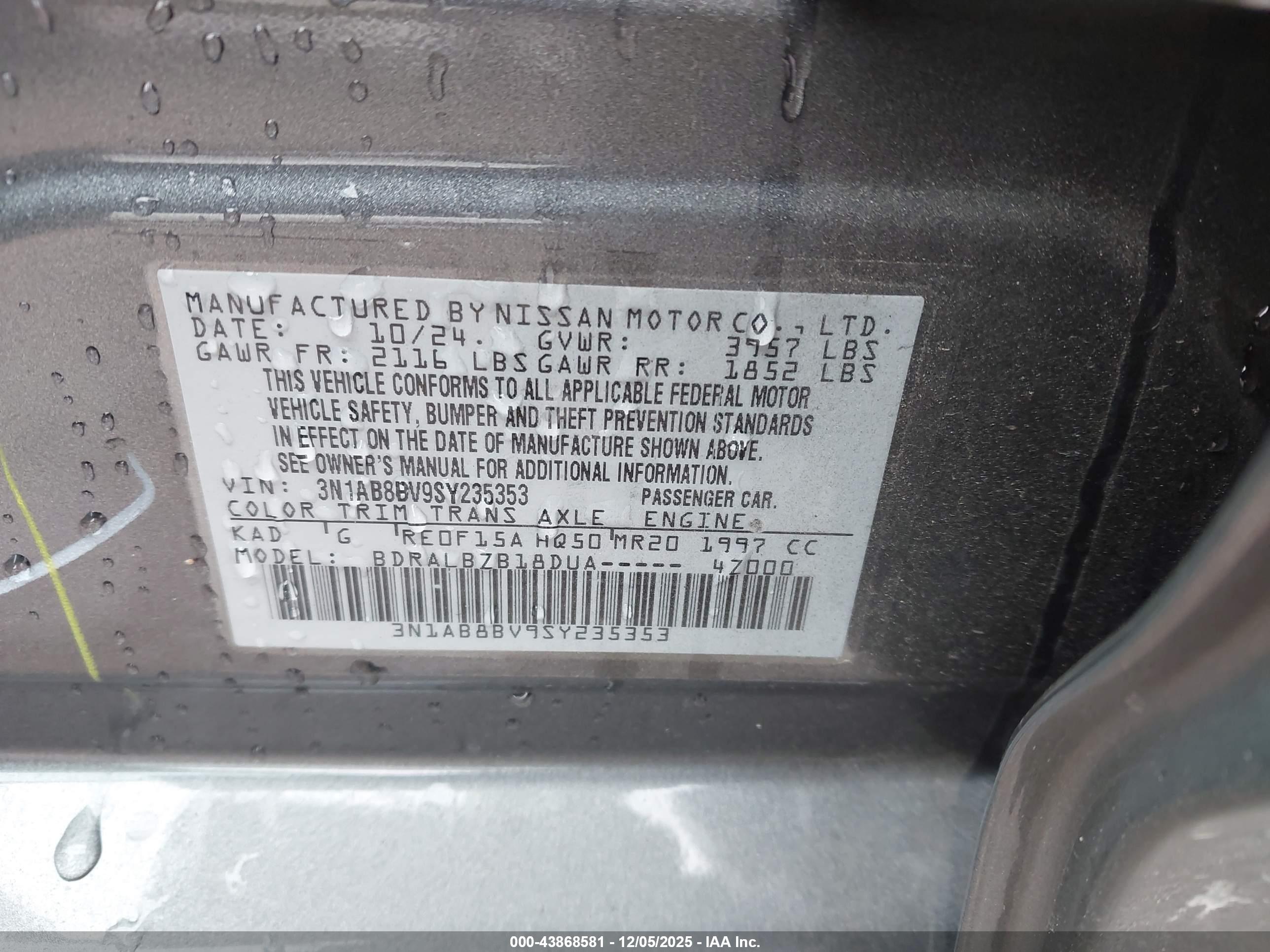 NISSAN SENTRA image 9