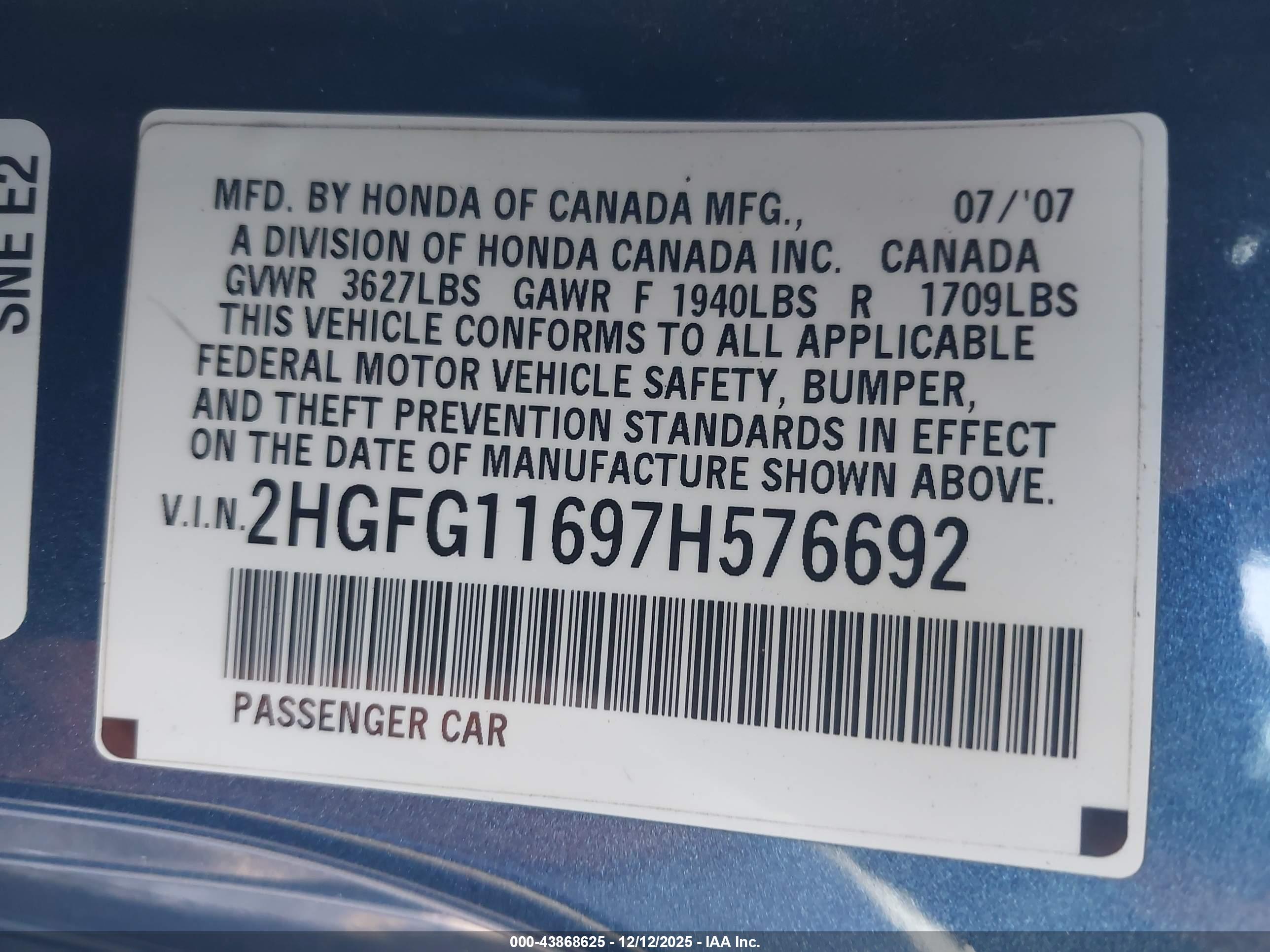 HONDA CIVIC image 9