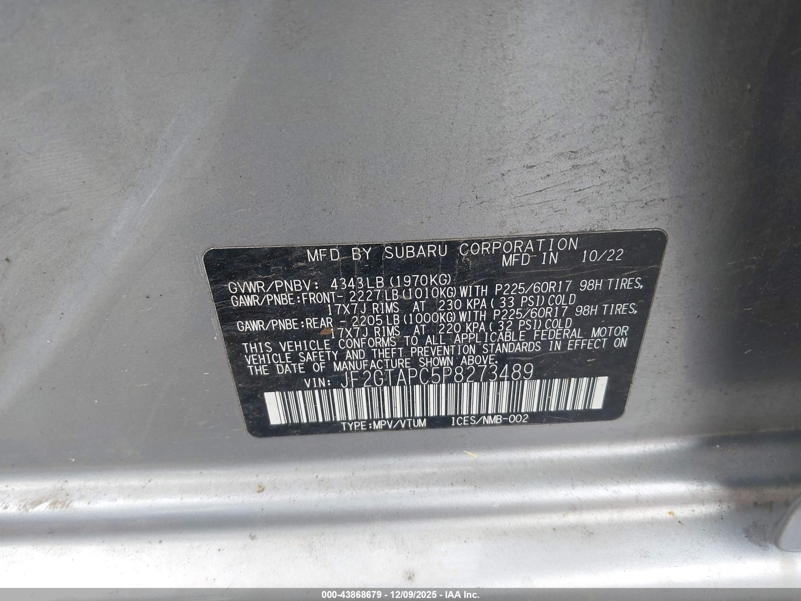 SUBARU CROSSTREK image 9