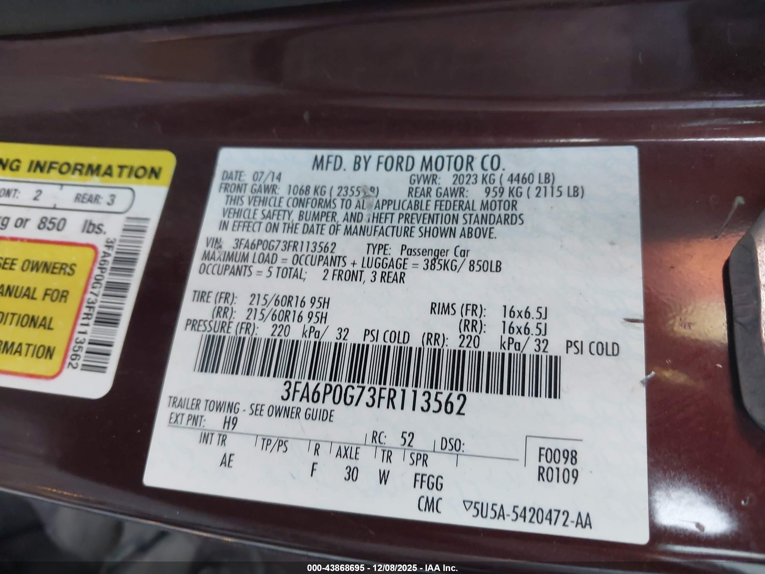 FORD FUSION image 9