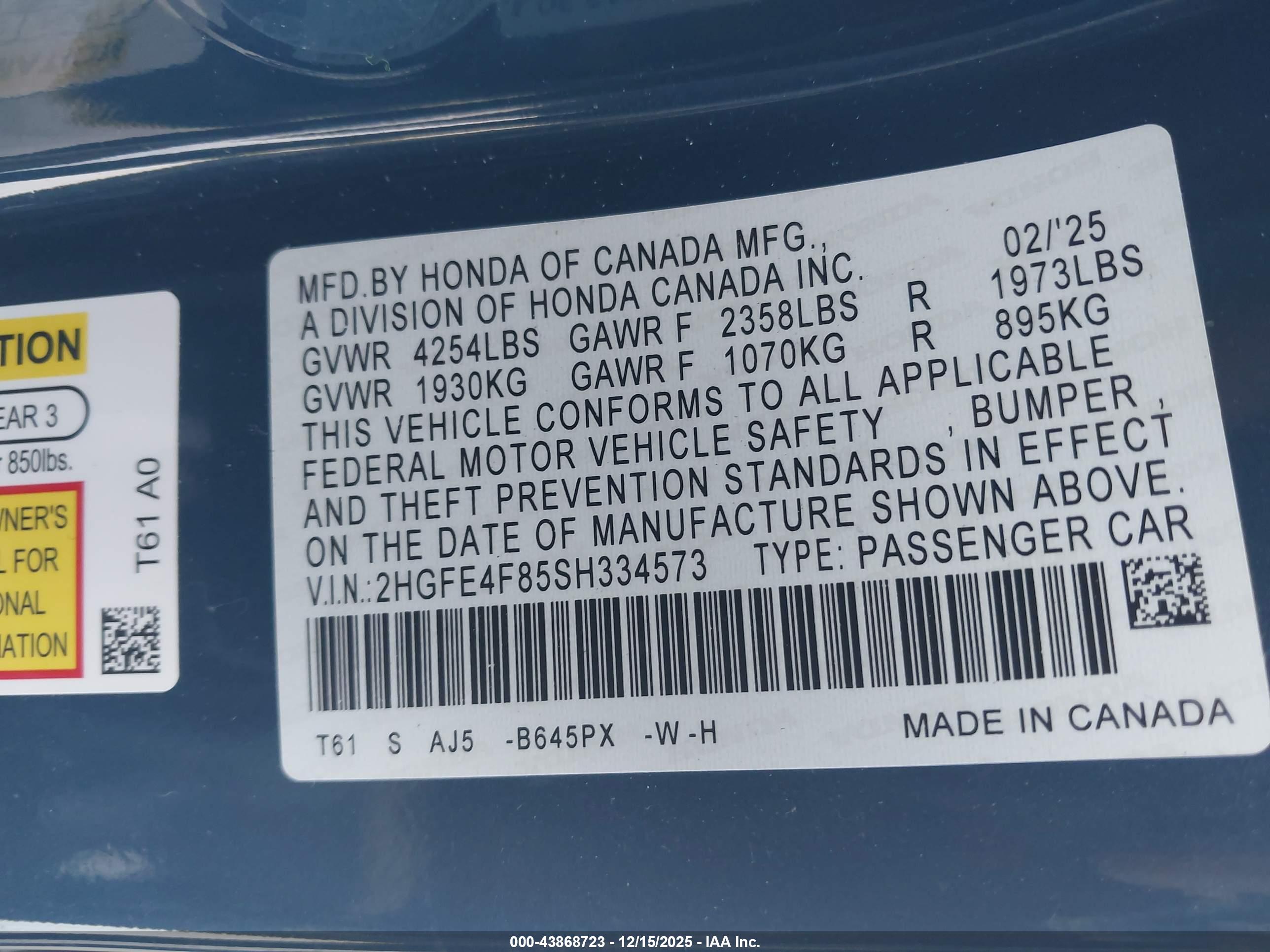 HONDA CIVIC image 9