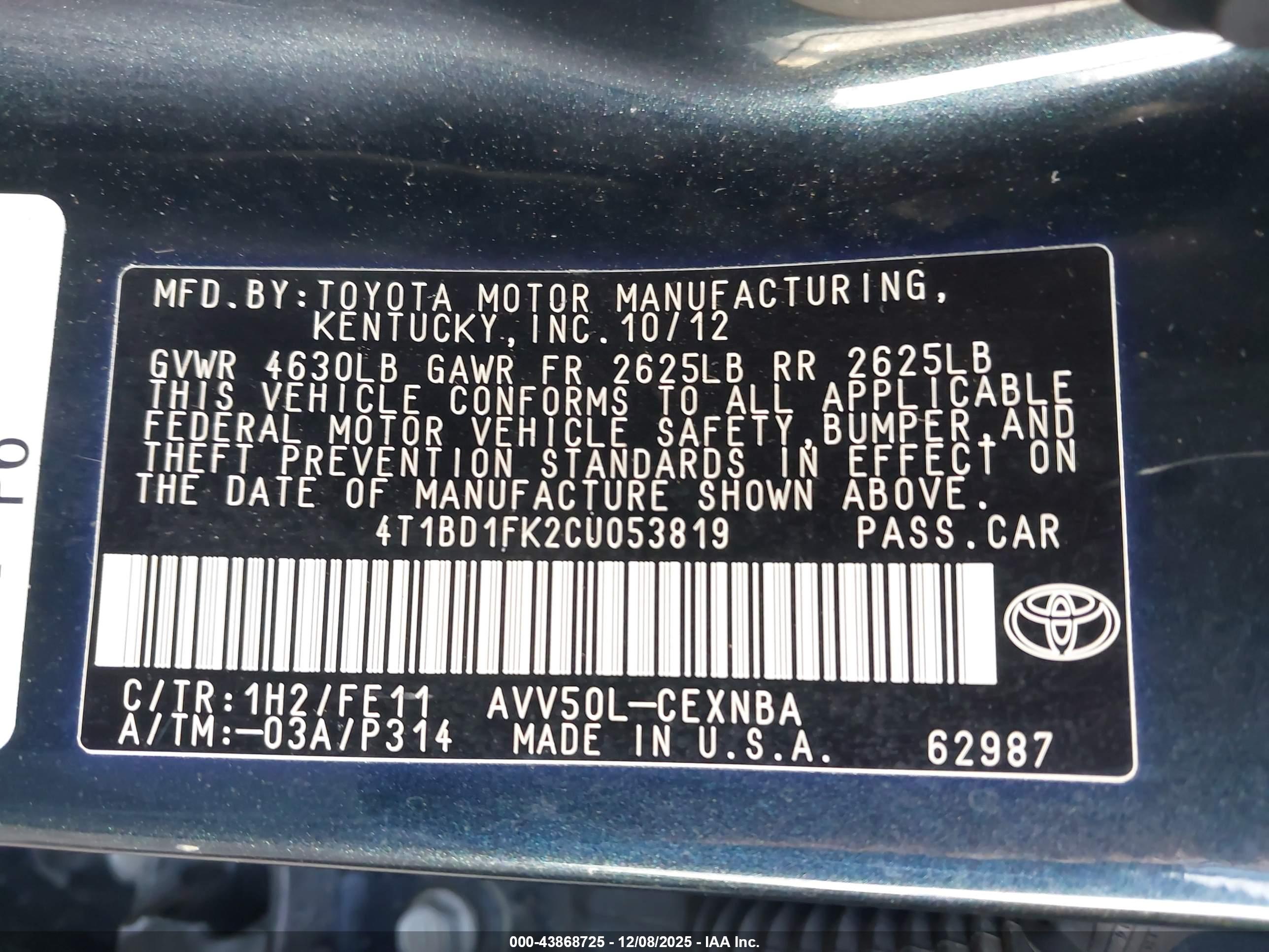 TOYOTA CAMRY image 9