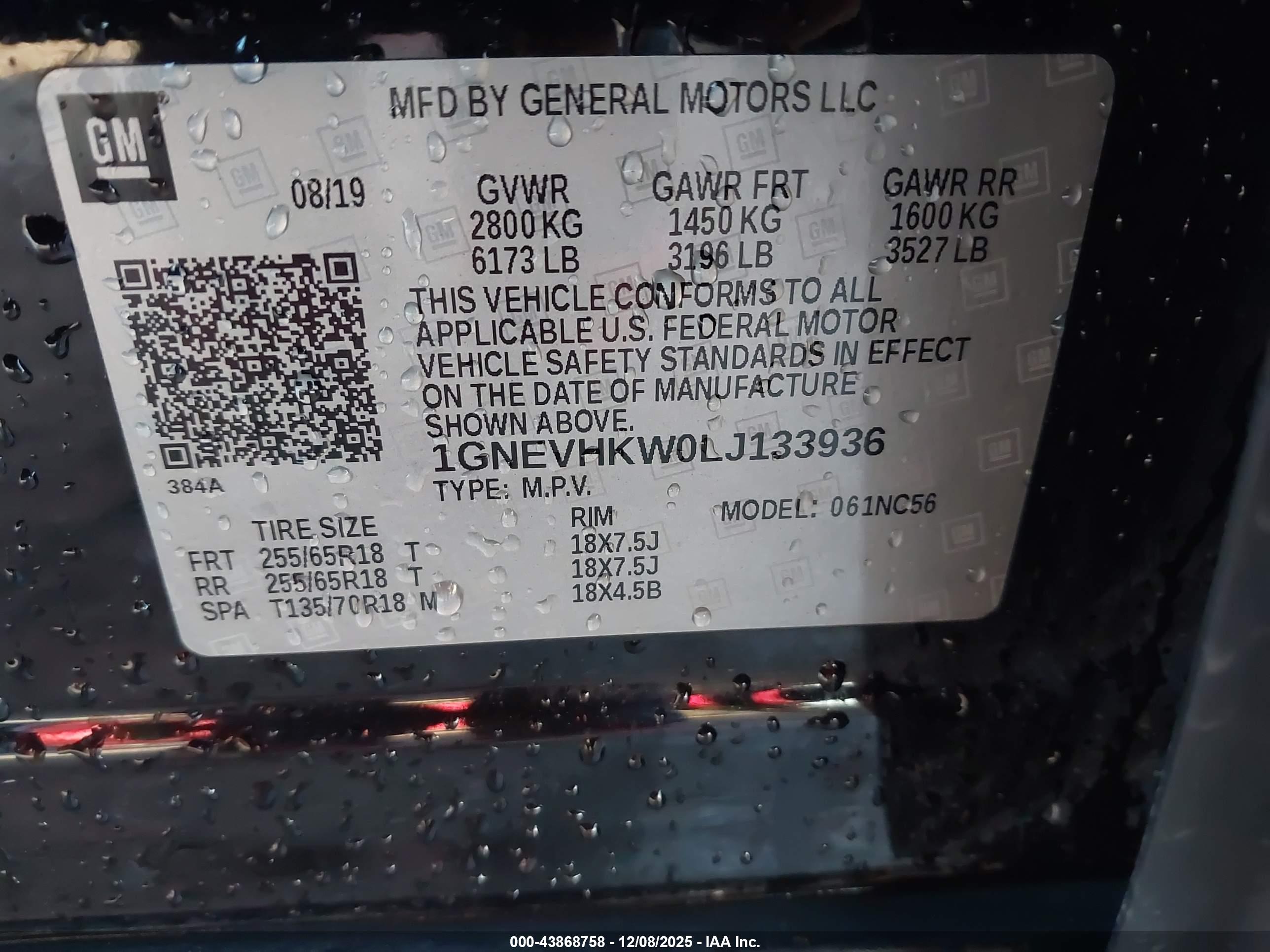 CHEVROLET TRAVERSE image 9
