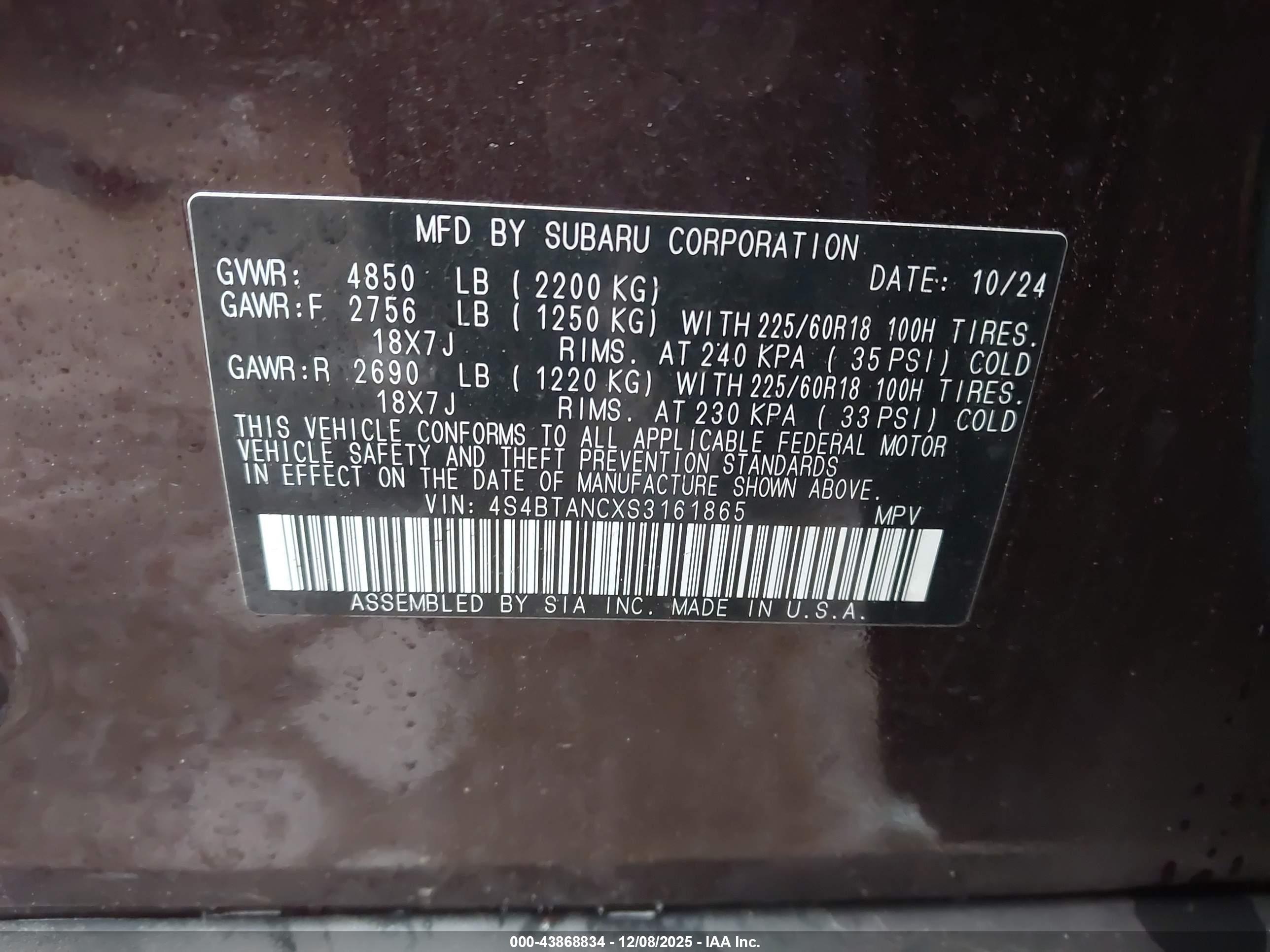 SUBARU OUTBACK image 9