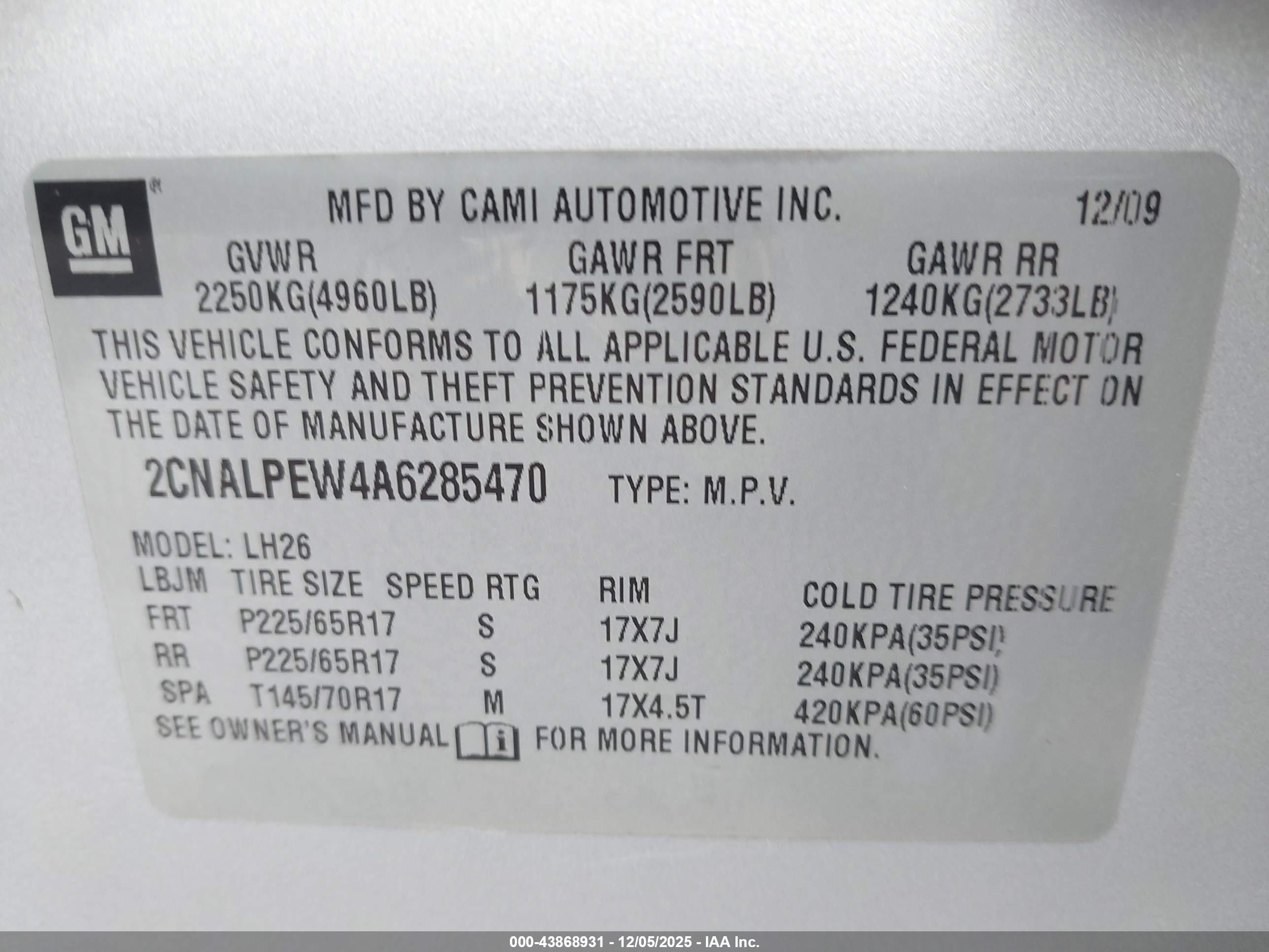 CHEVROLET EQUINOX image 9