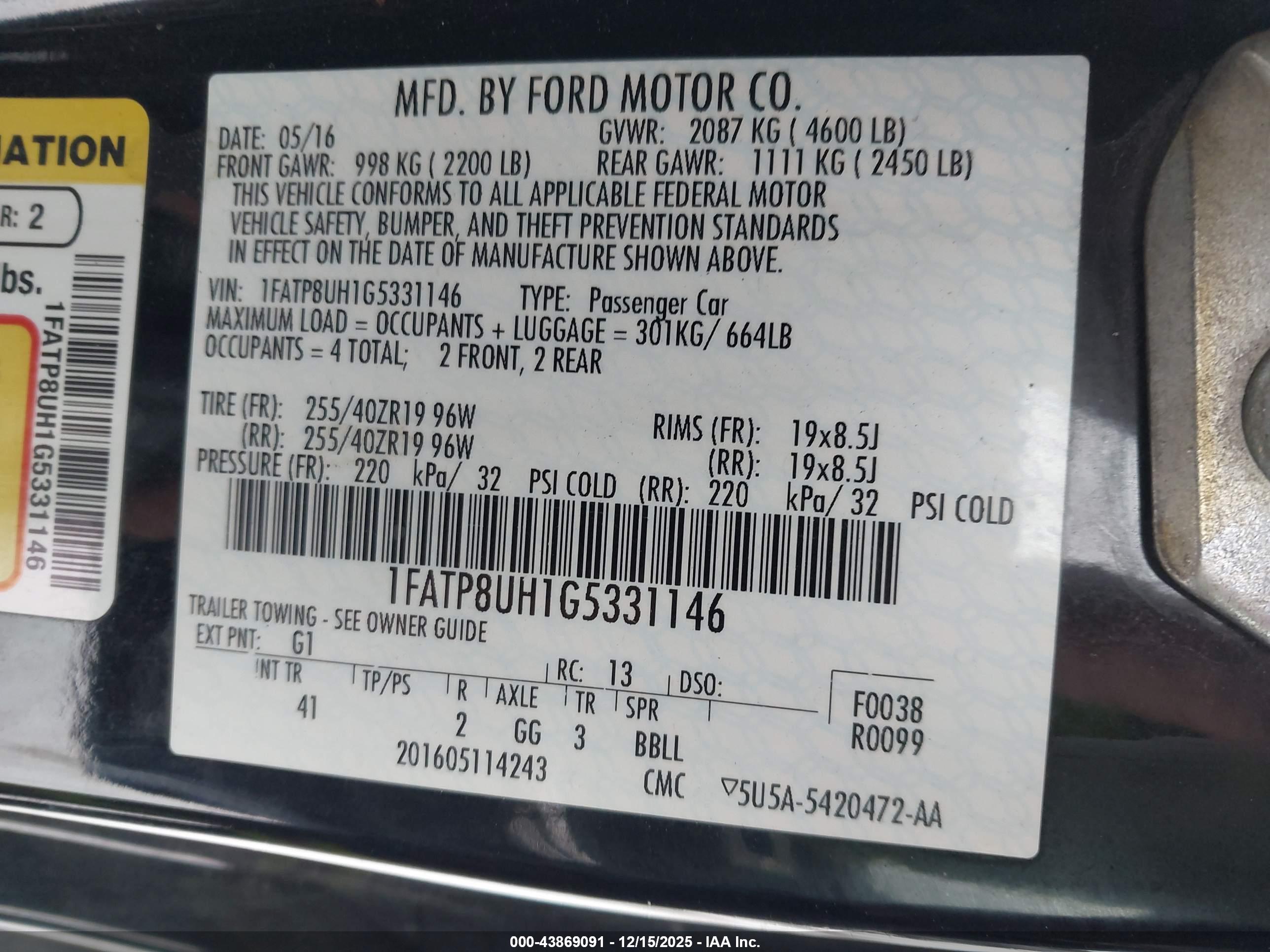 FORD MUSTANG image 9