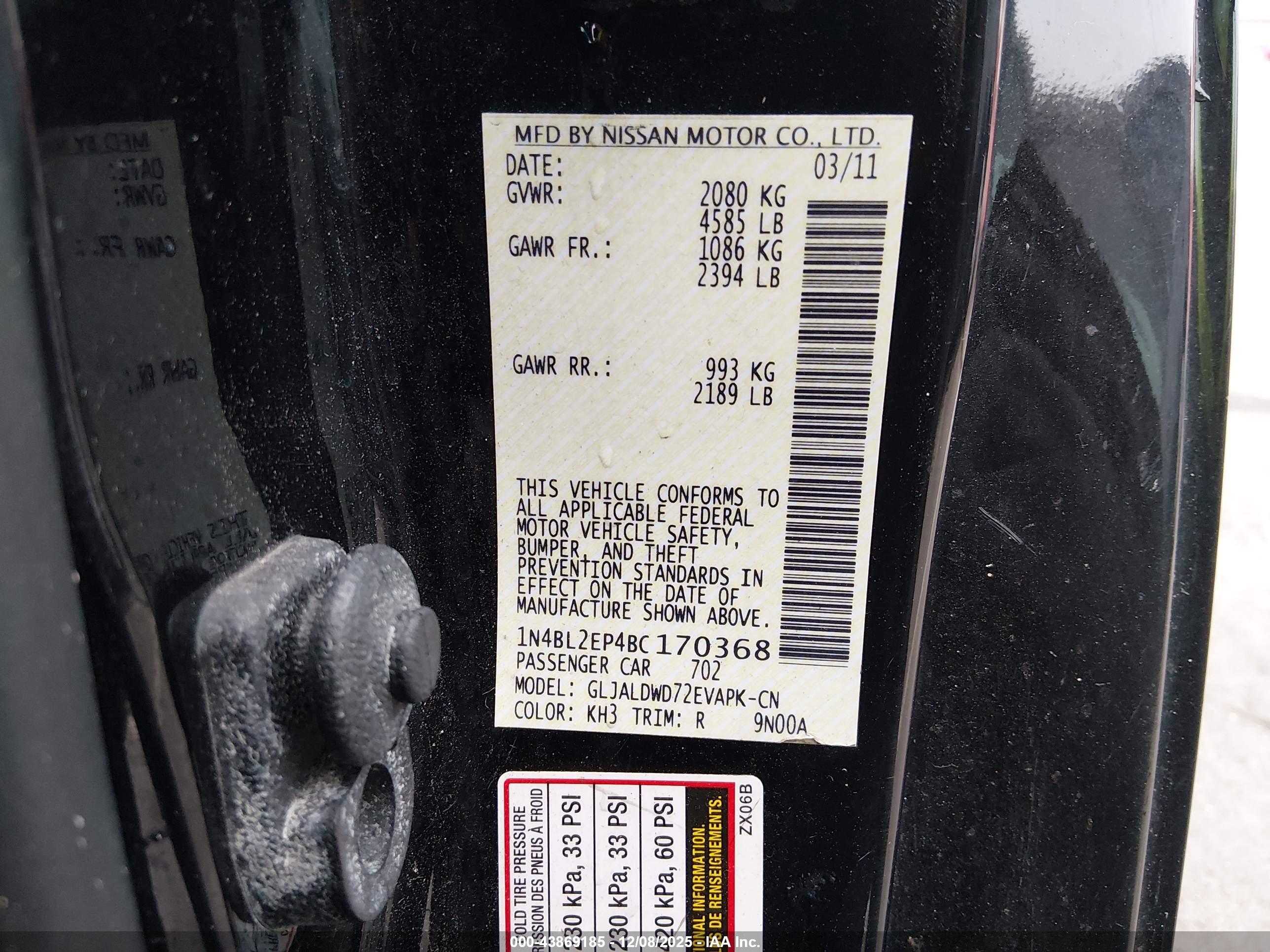 NISSAN ALTIMA image 9