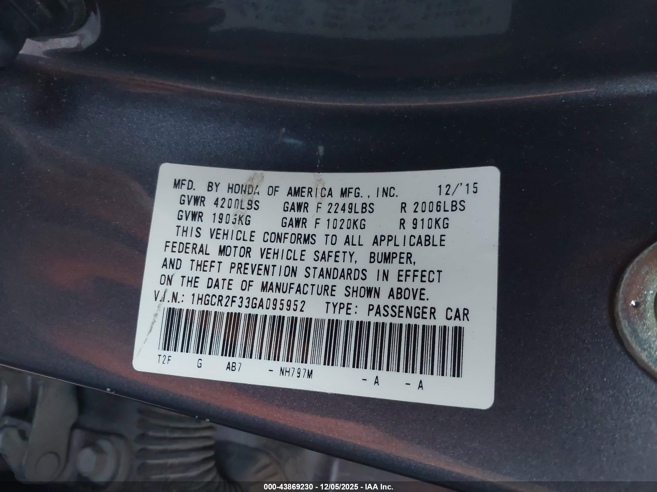 HONDA ACCORD image 9