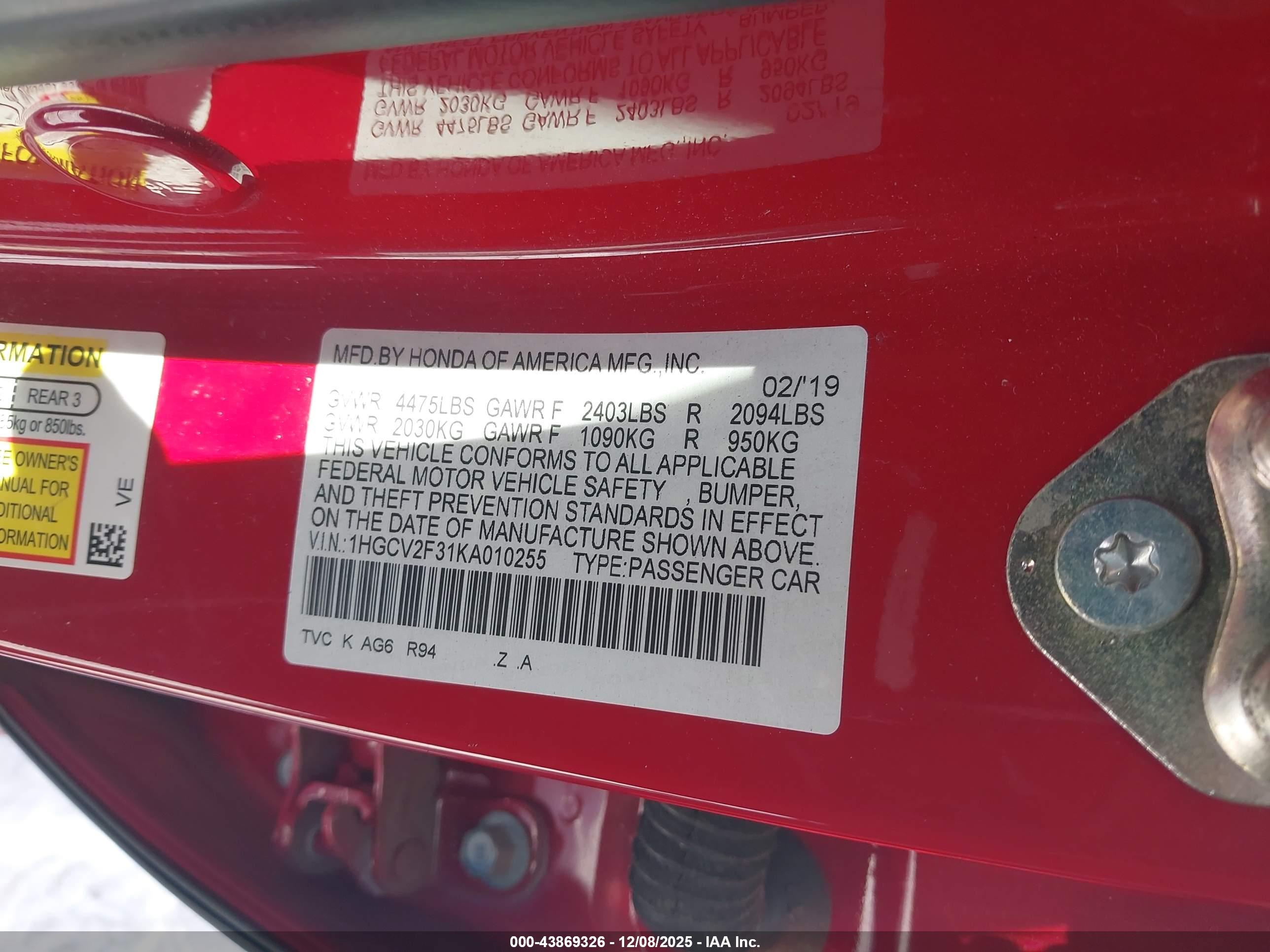 HONDA ACCORD image 9