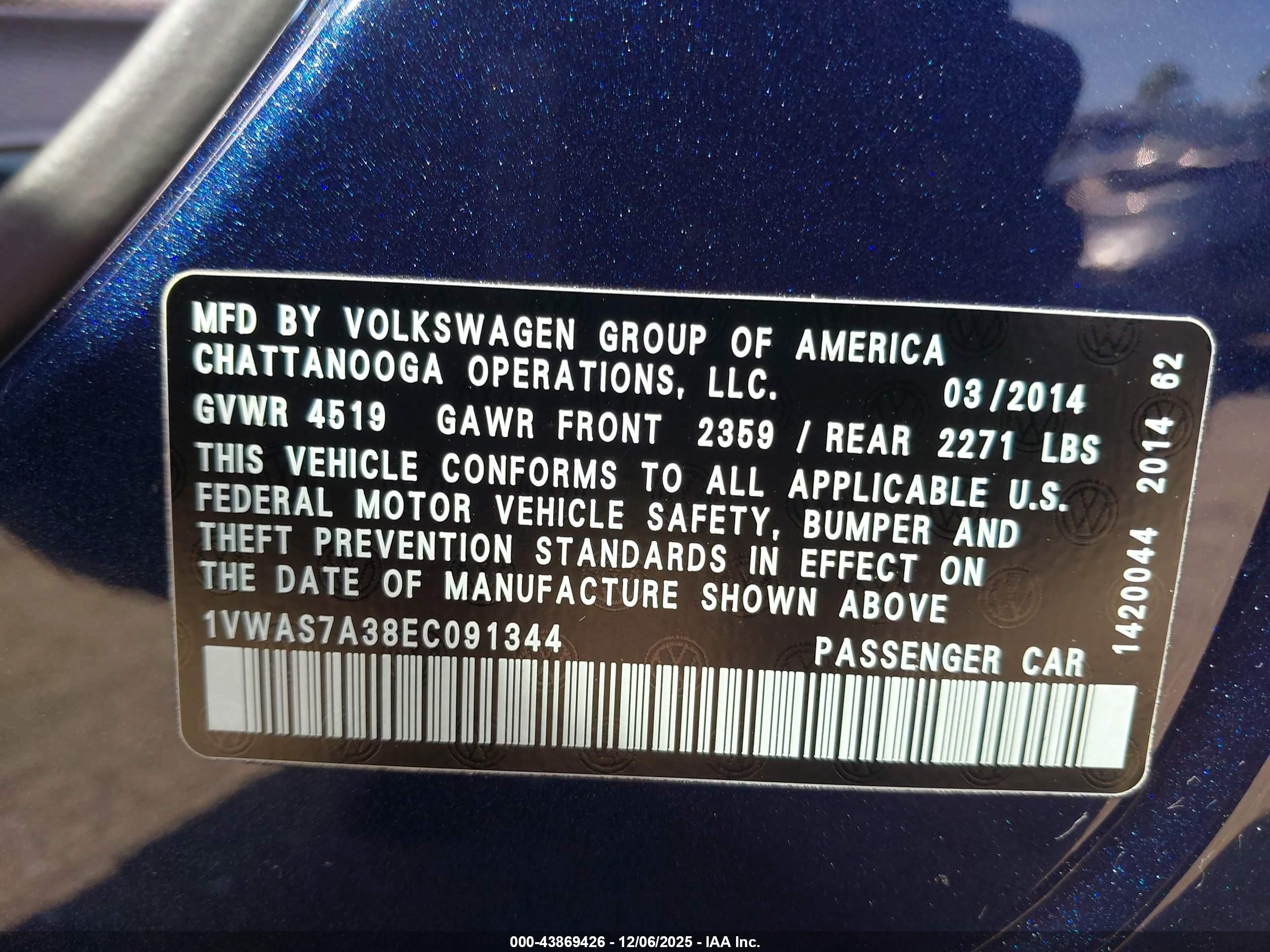 VOLKSWAGEN PASSAT image 9