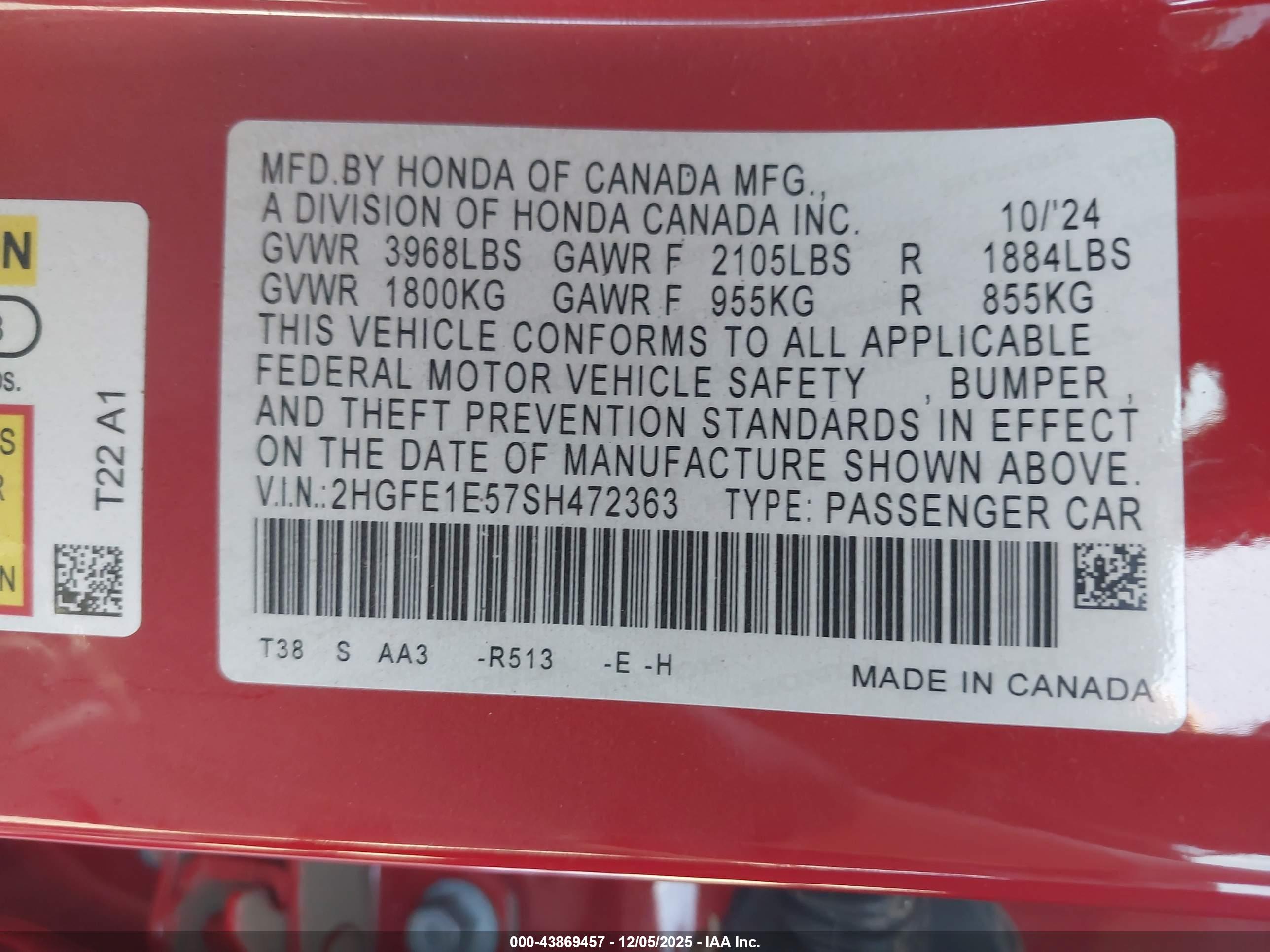 HONDA CIVIC image 9
