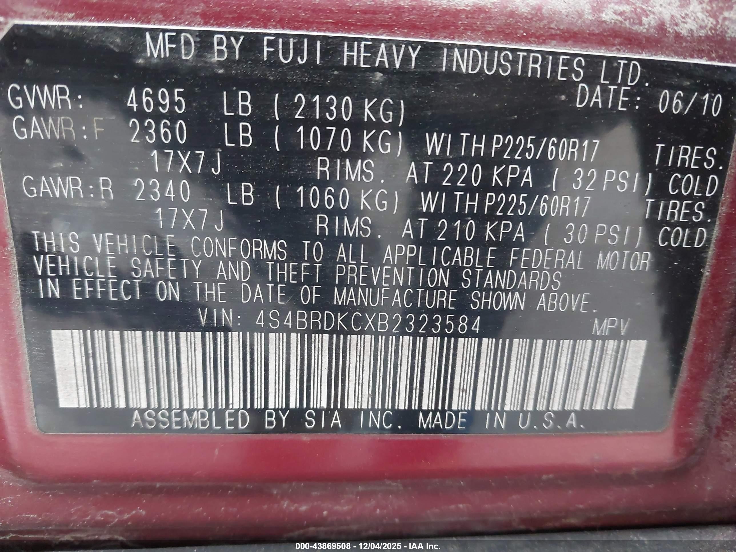 SUBARU OUTBACK image 9