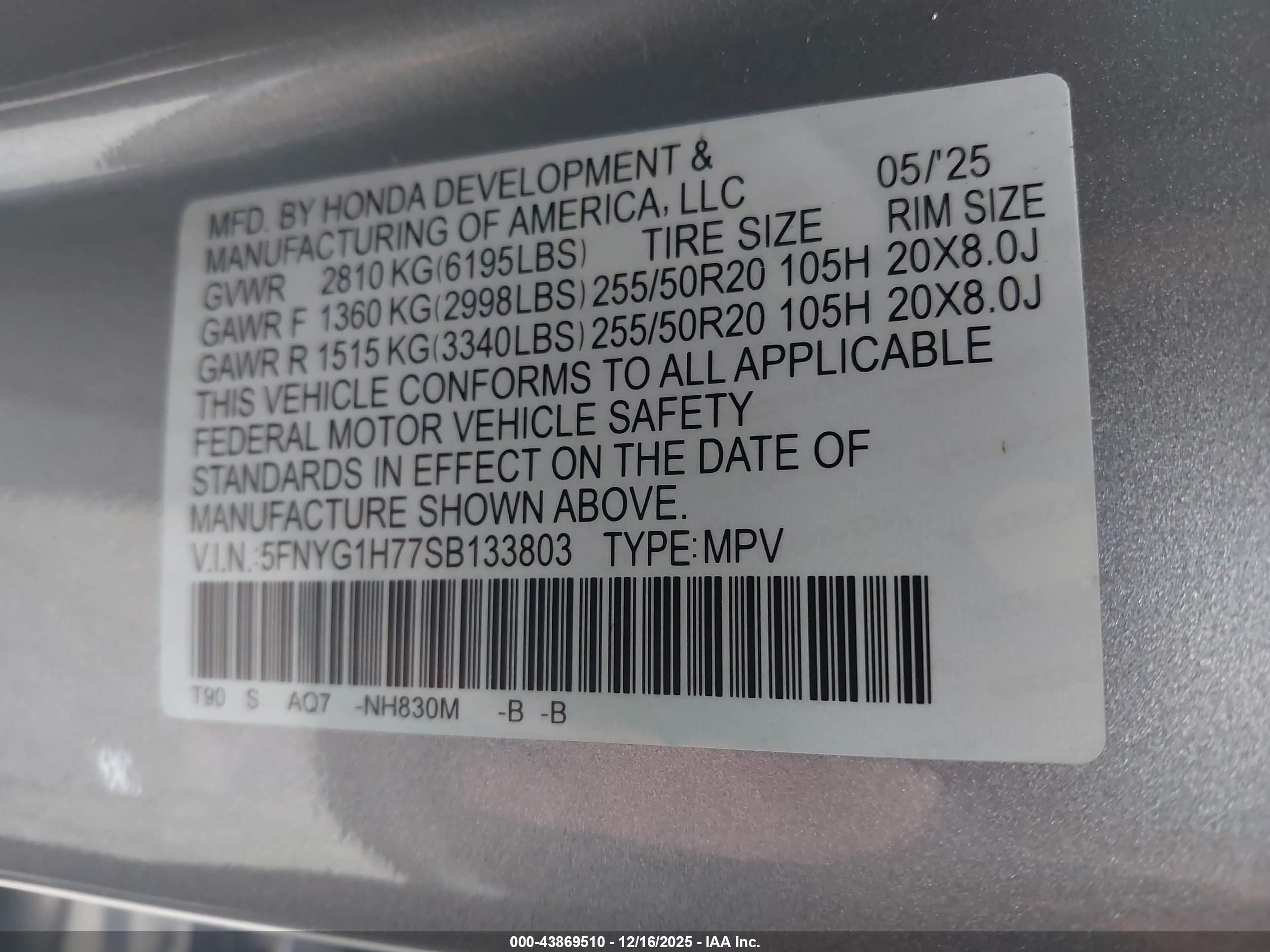 HONDA PILOT image 9