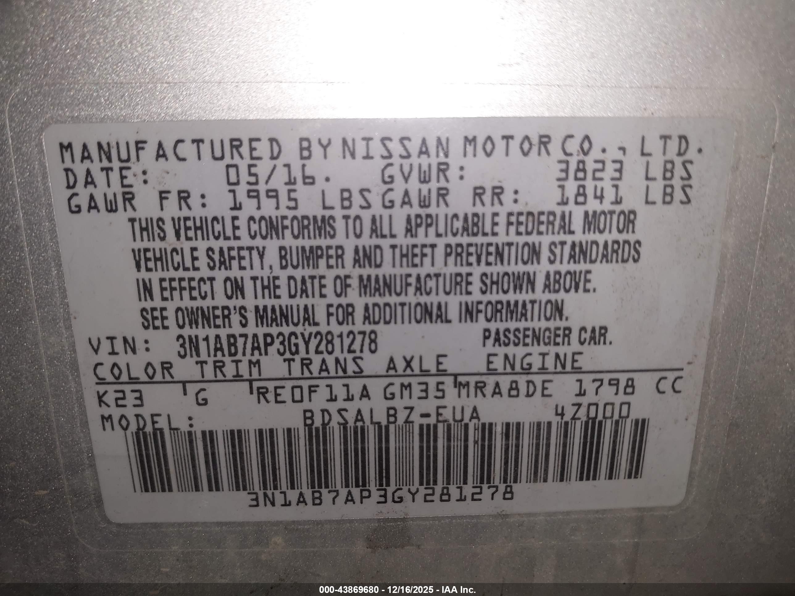 NISSAN SENTRA image 9