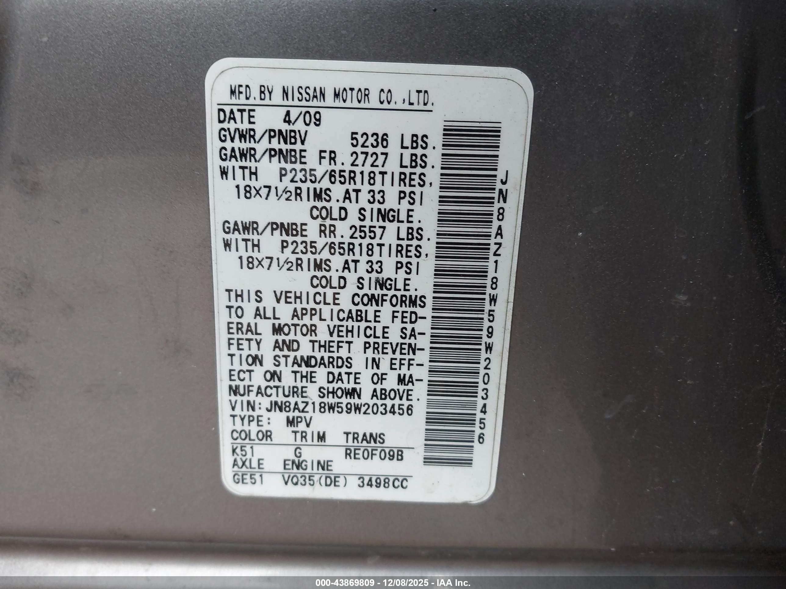 NISSAN MURANO image 9