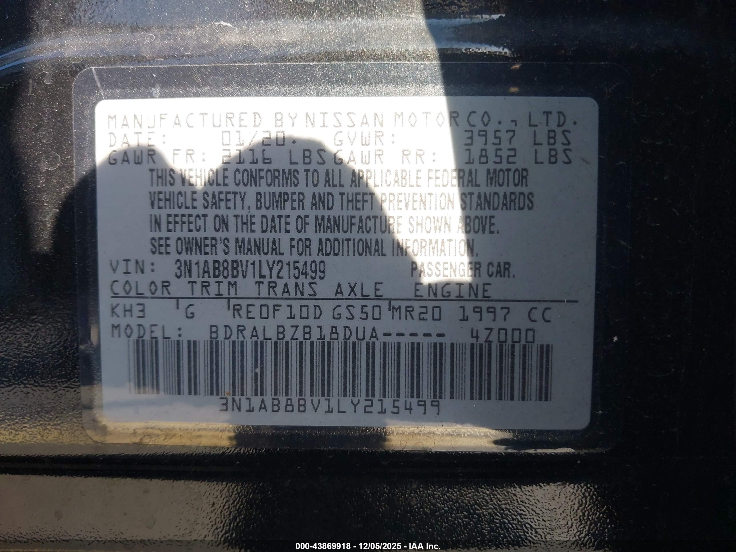 NISSAN SENTRA image 9