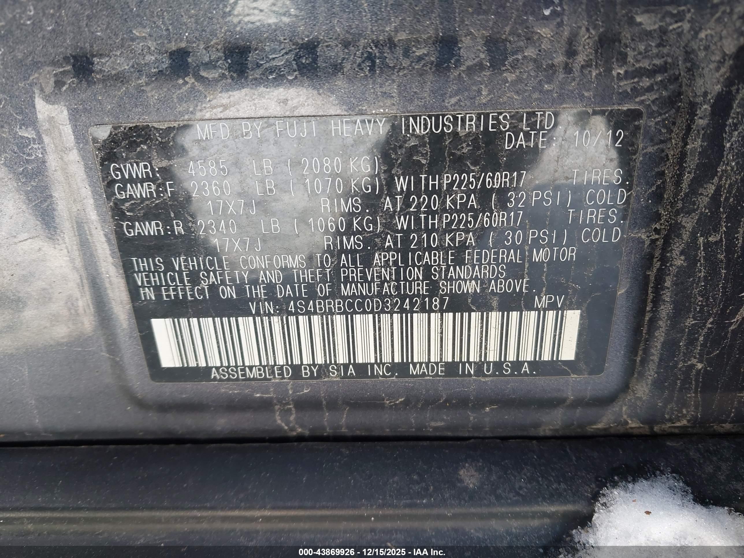 SUBARU OUTBACK image 9