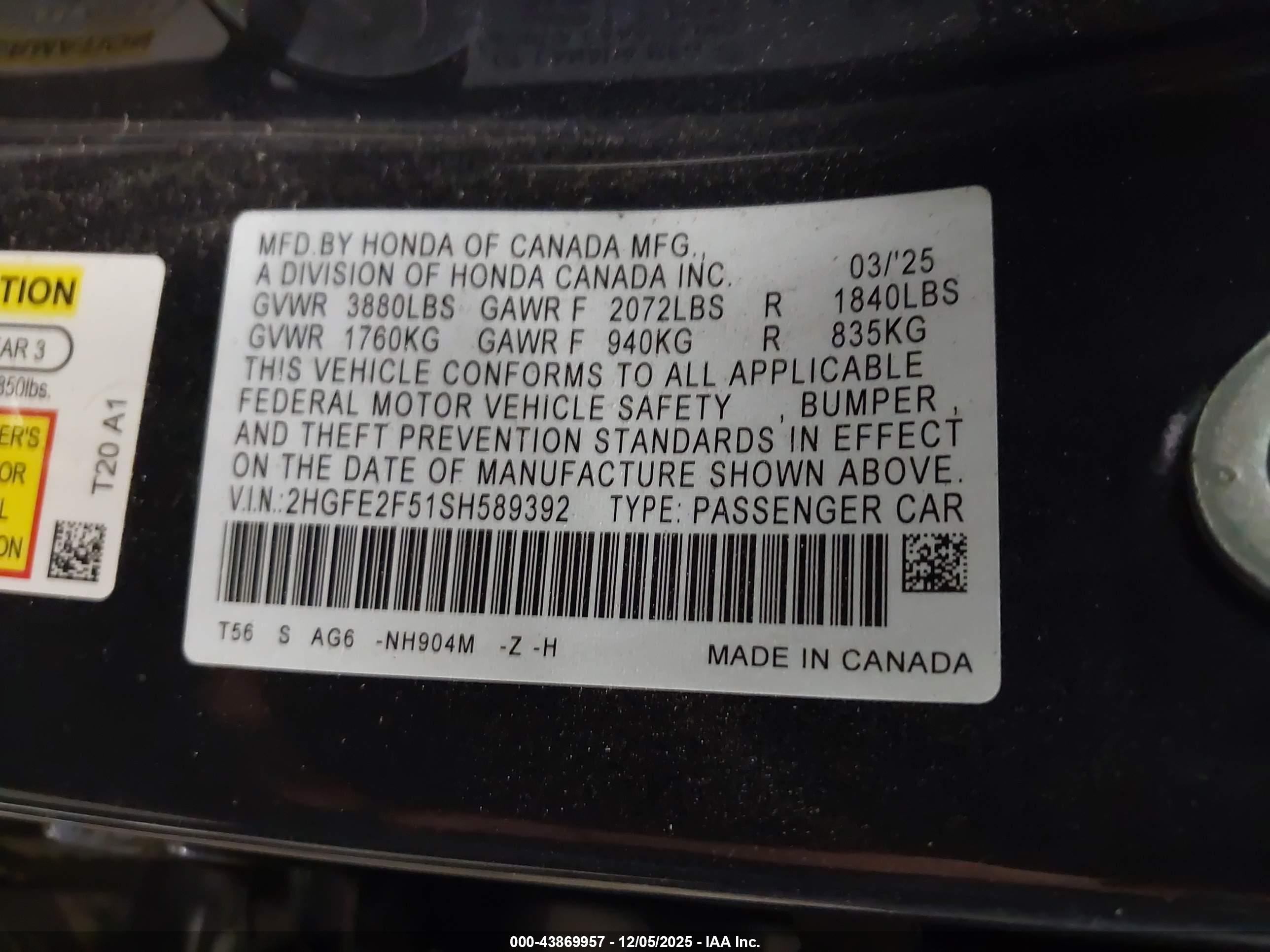 HONDA CIVIC image 9