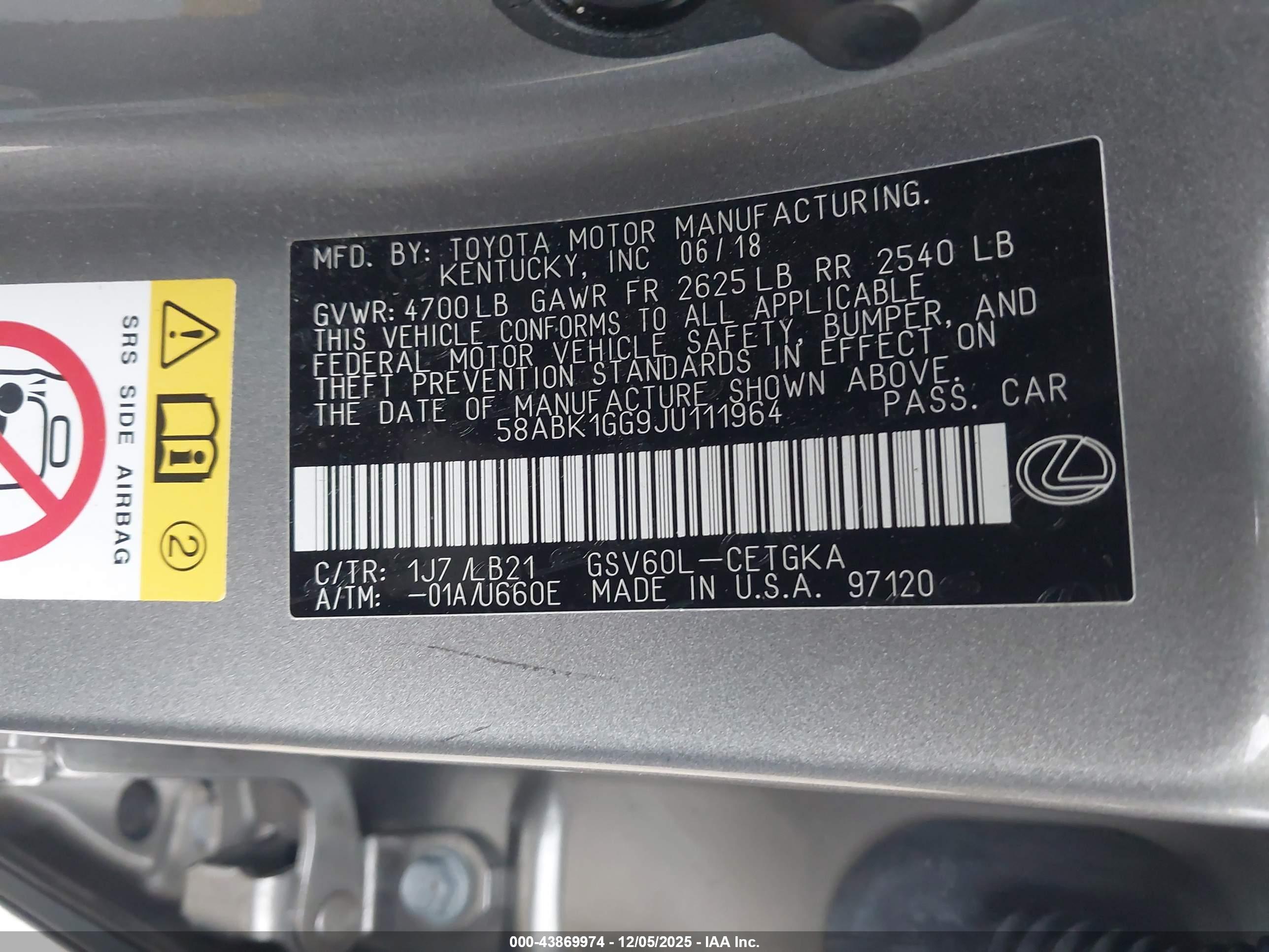 LEXUS ES image 9