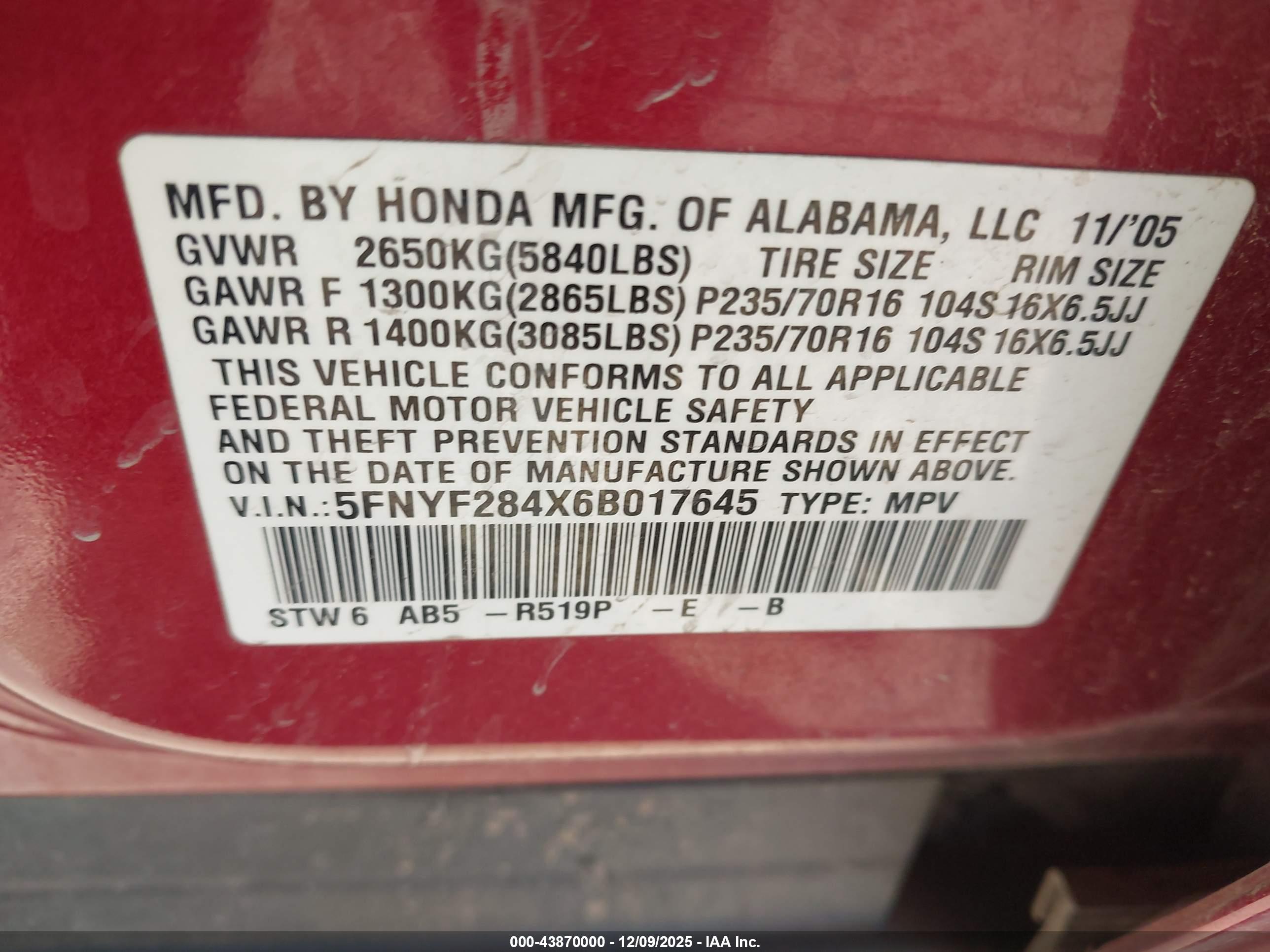 HONDA PILOT image 9