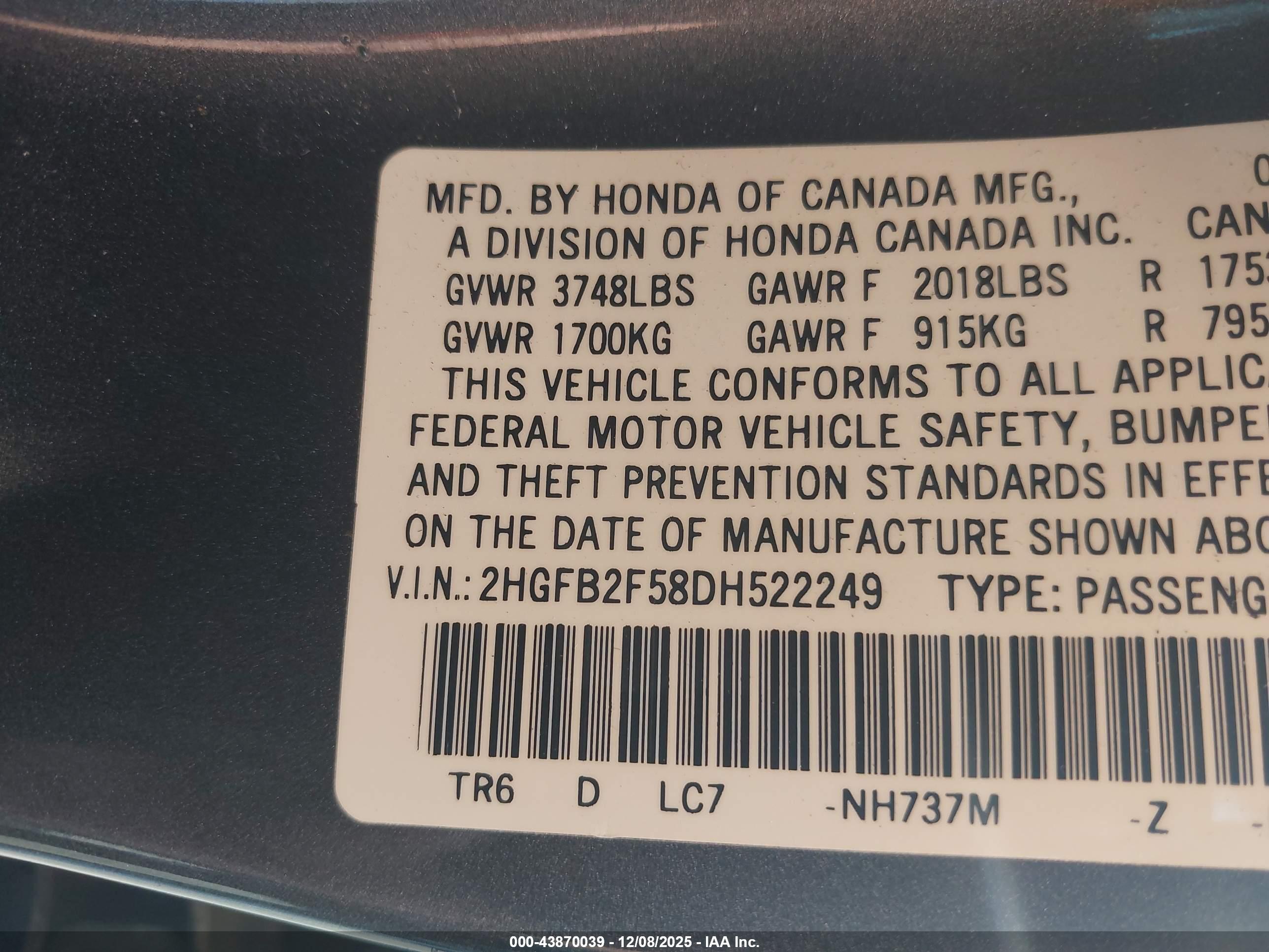 HONDA CIVIC image 9