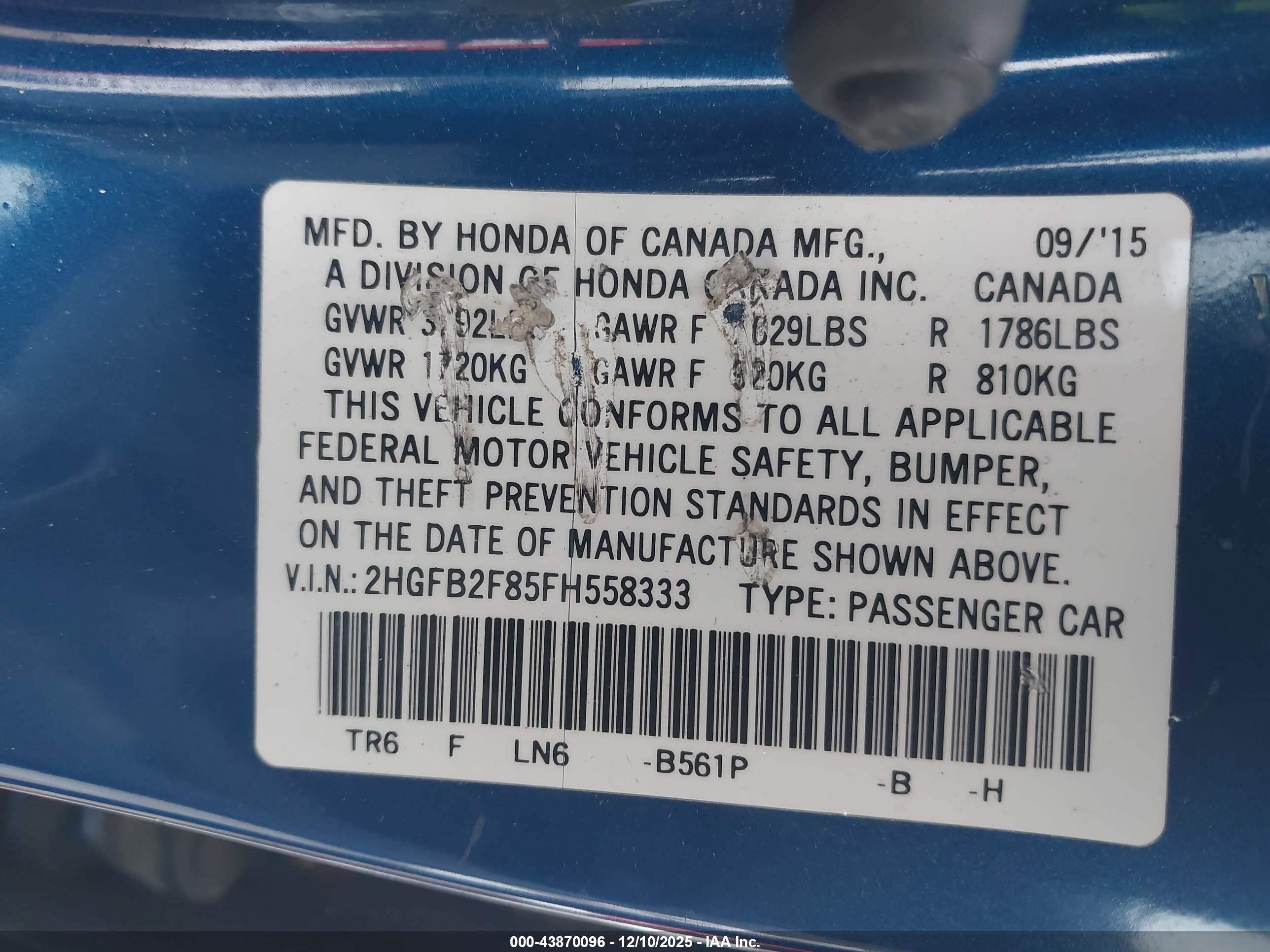 HONDA CIVIC image 9