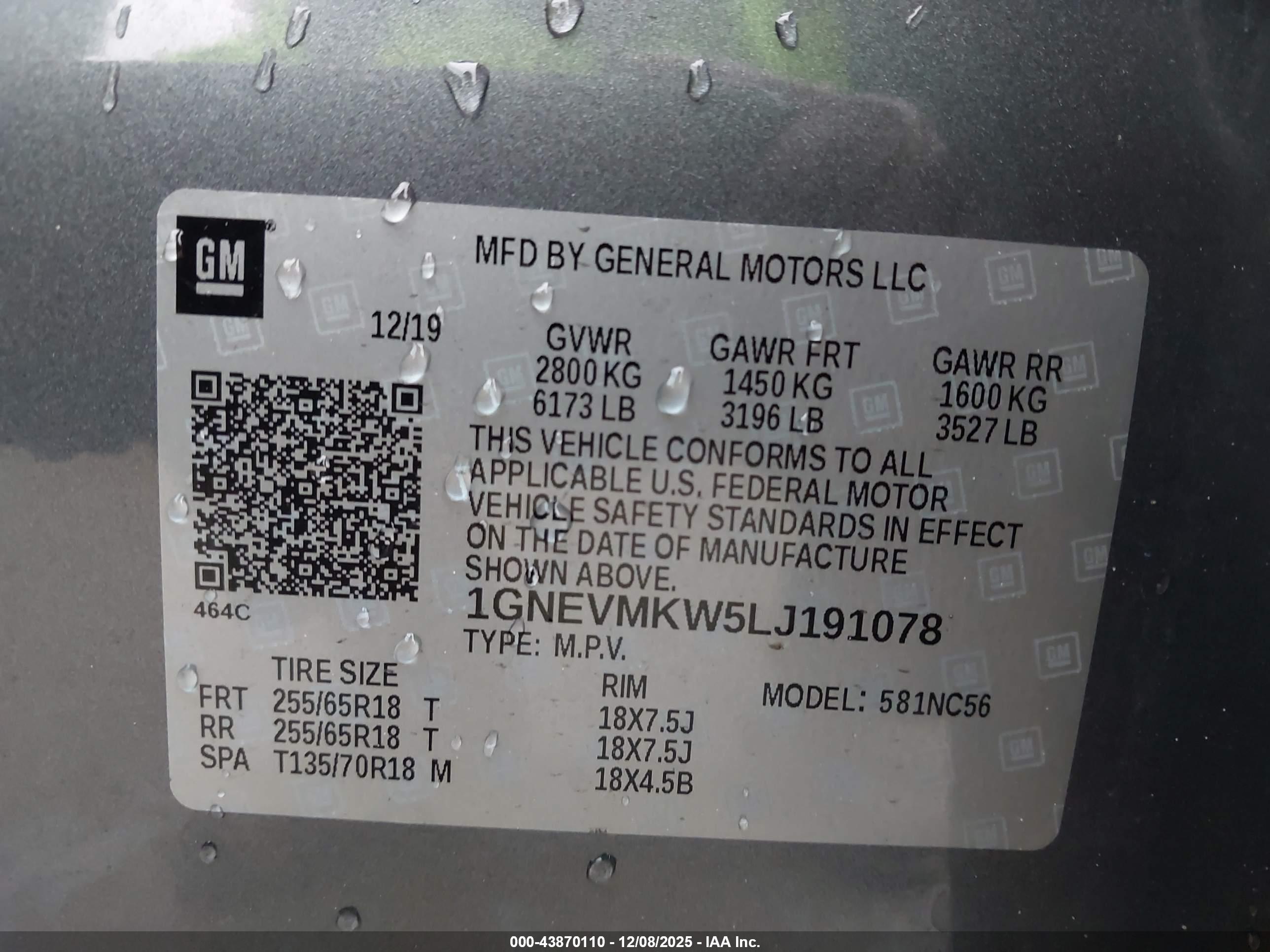 CHEVROLET TRAVERSE image 9