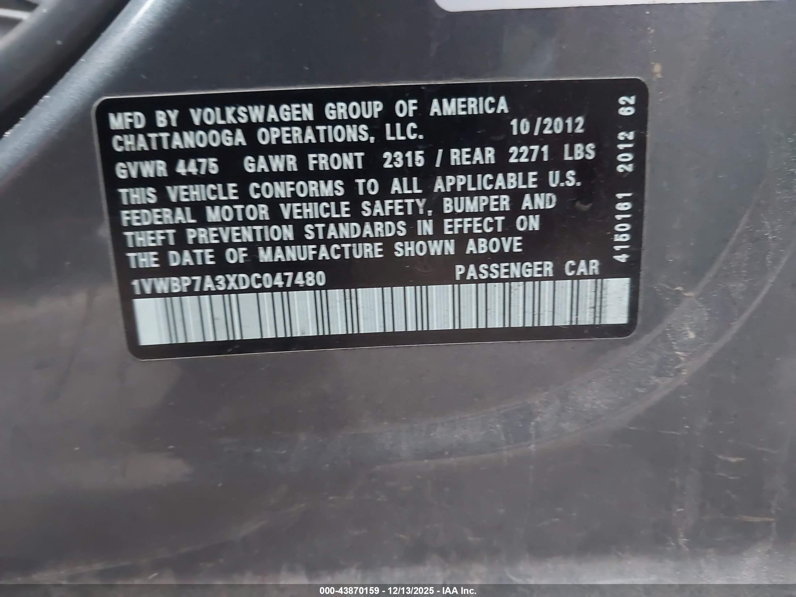 VOLKSWAGEN PASSAT image 9