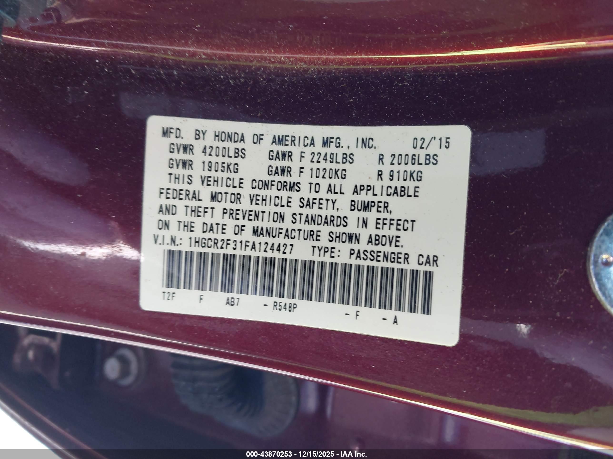 HONDA ACCORD image 9