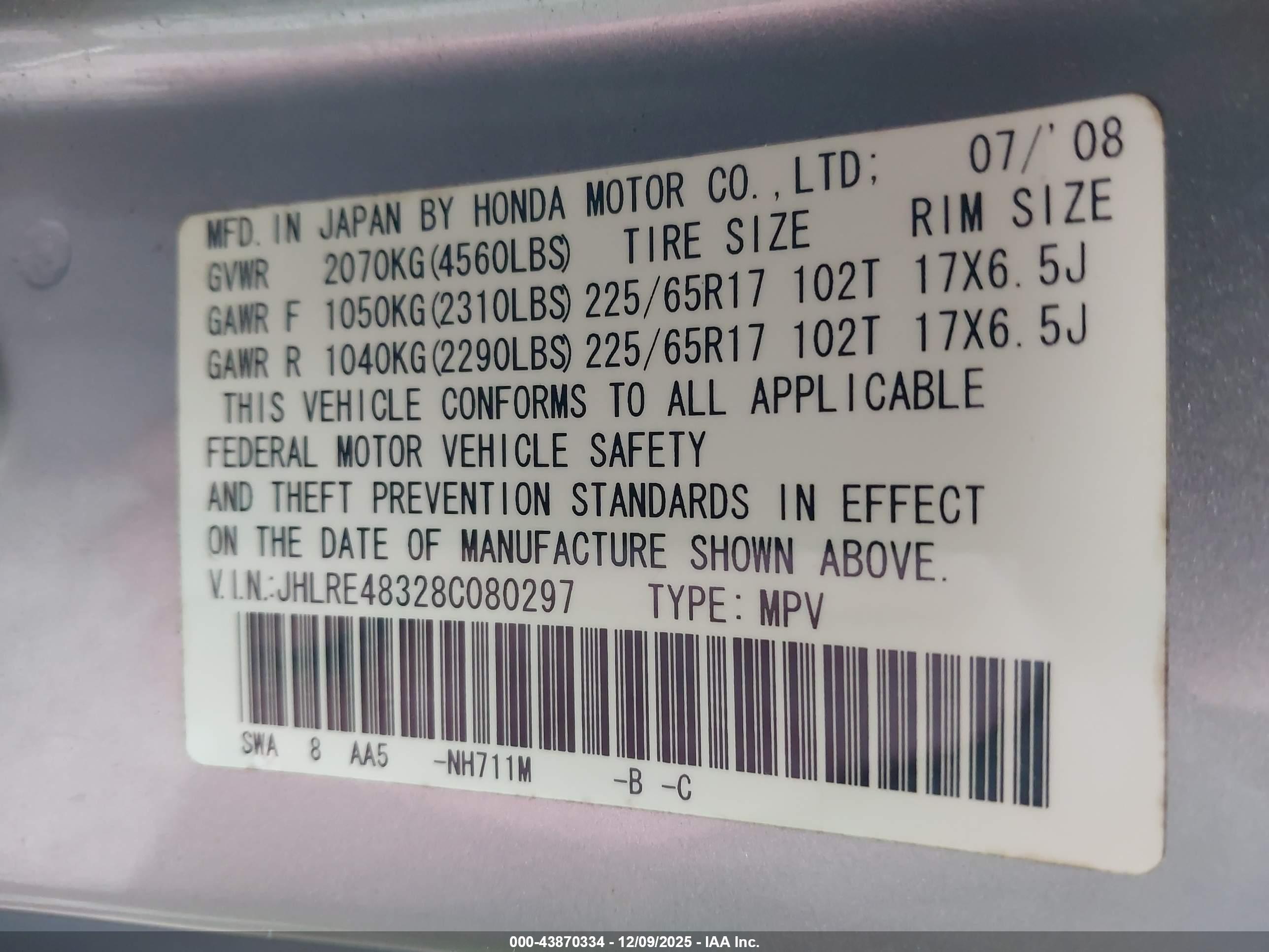 HONDA CR-V image 9