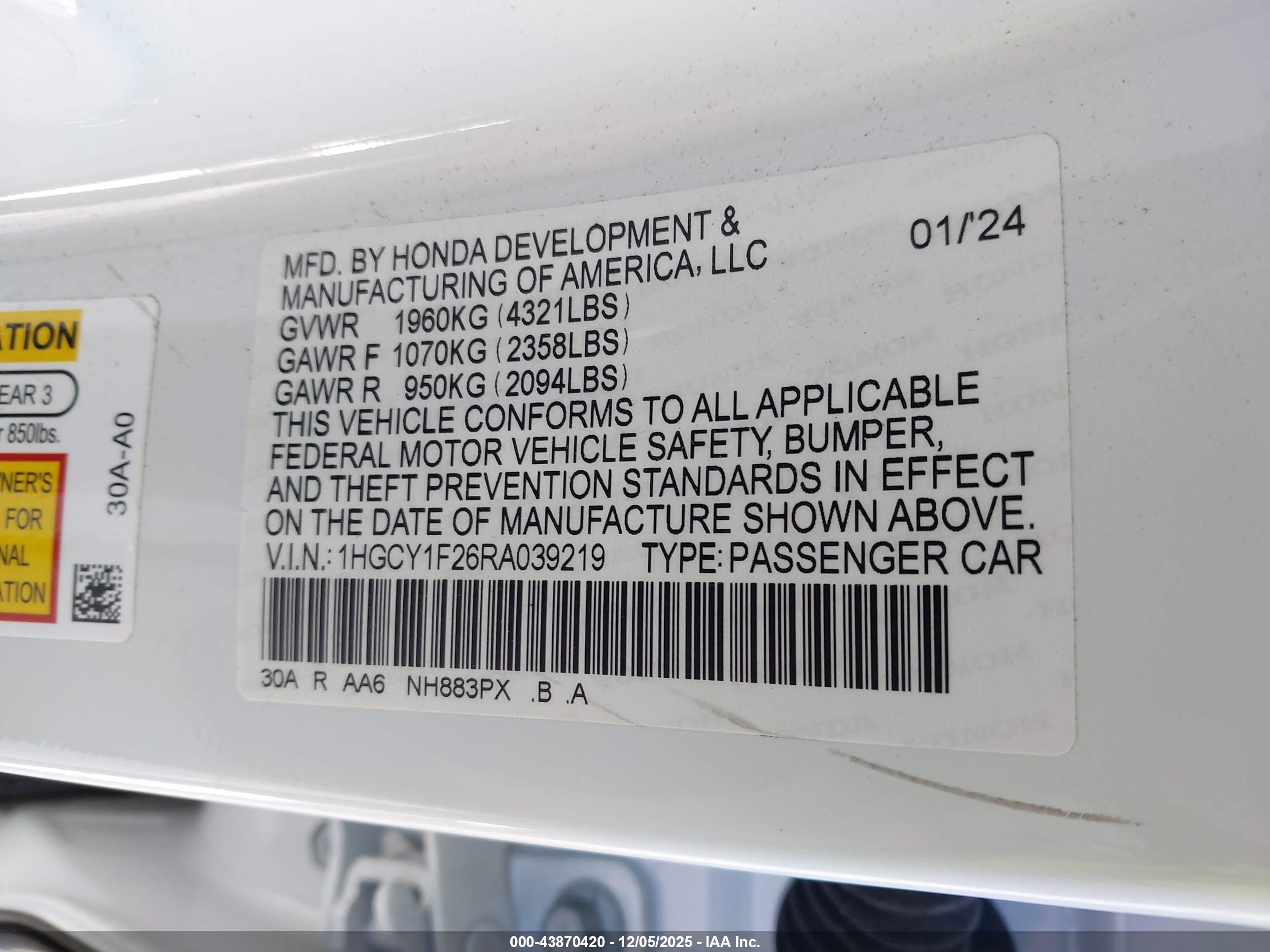 HONDA ACCORD image 9