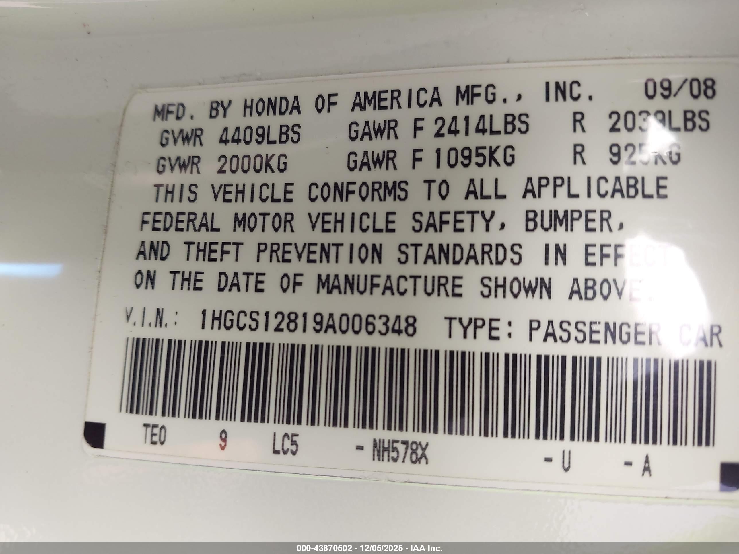 HONDA ACCORD image 9
