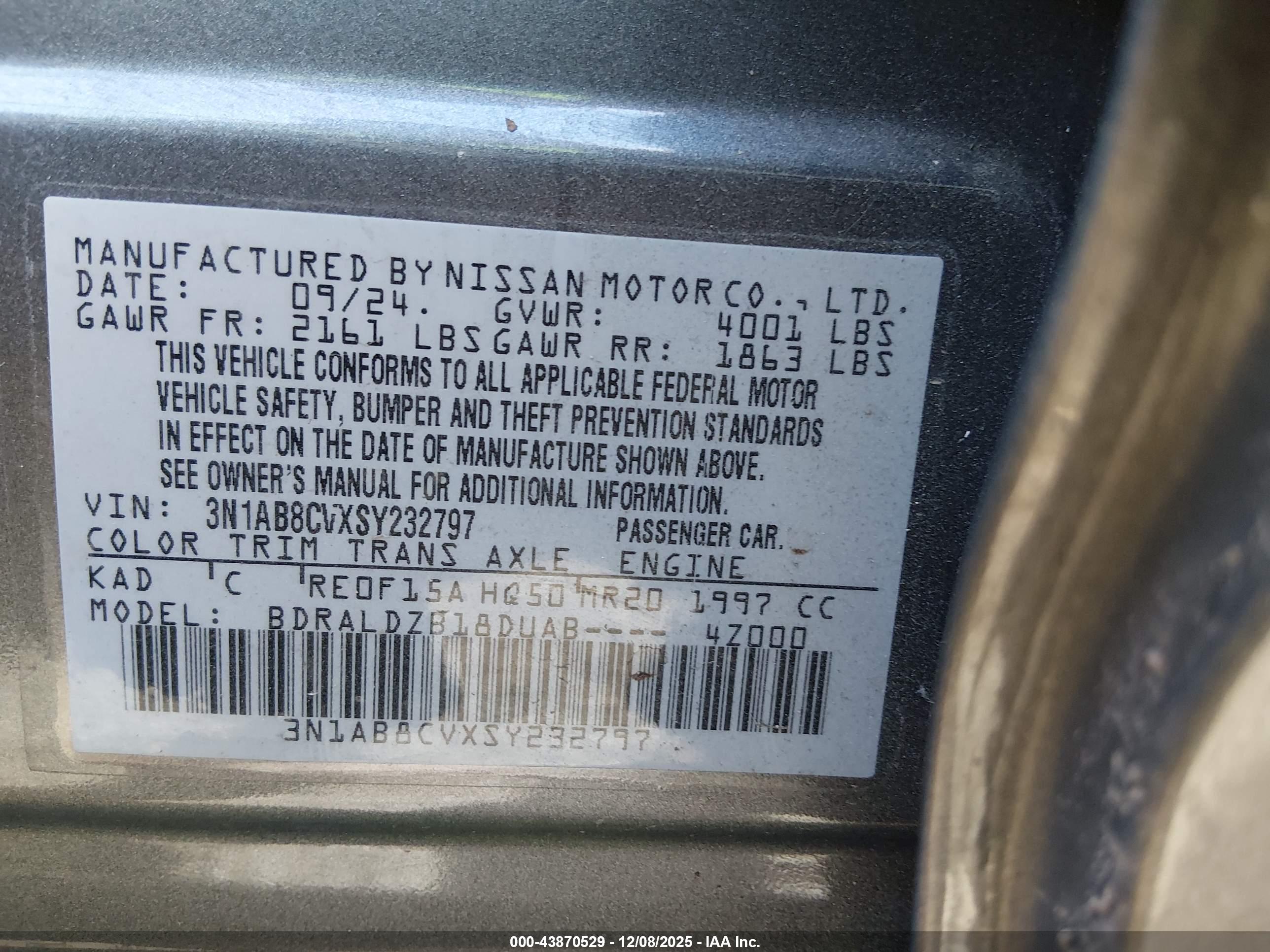 NISSAN SENTRA image 9
