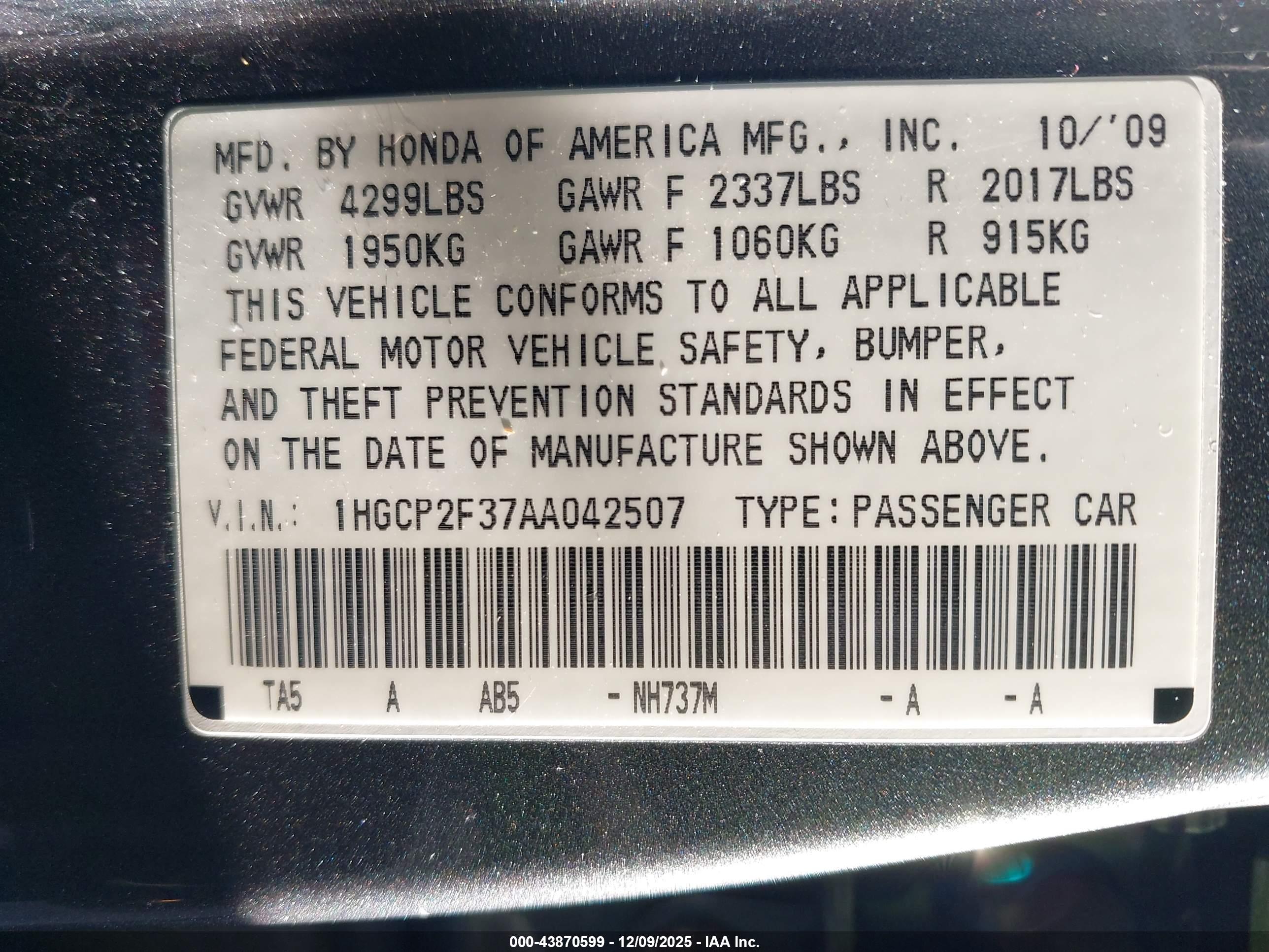 HONDA ACCORD image 9