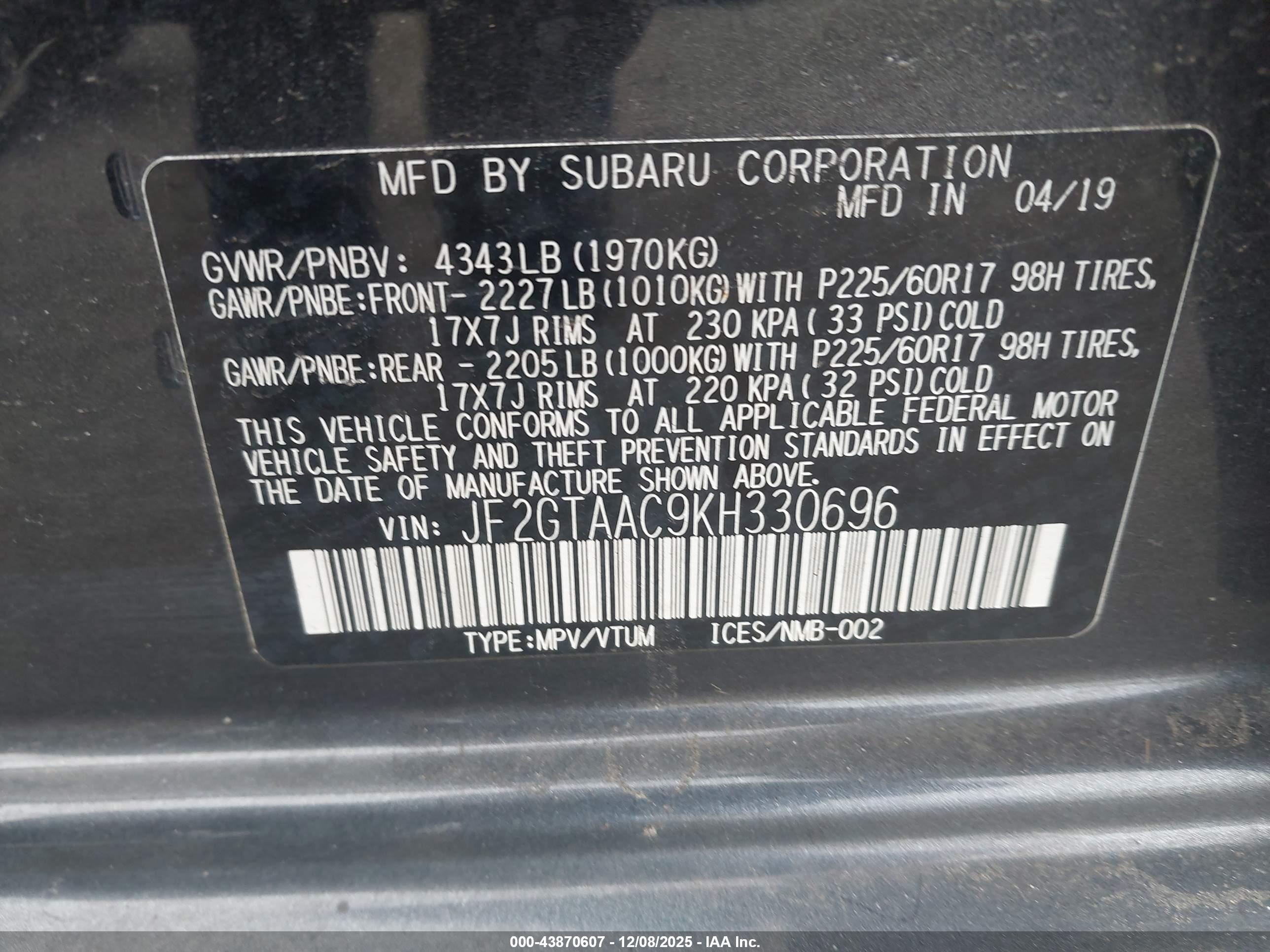 SUBARU CROSSTREK image 9