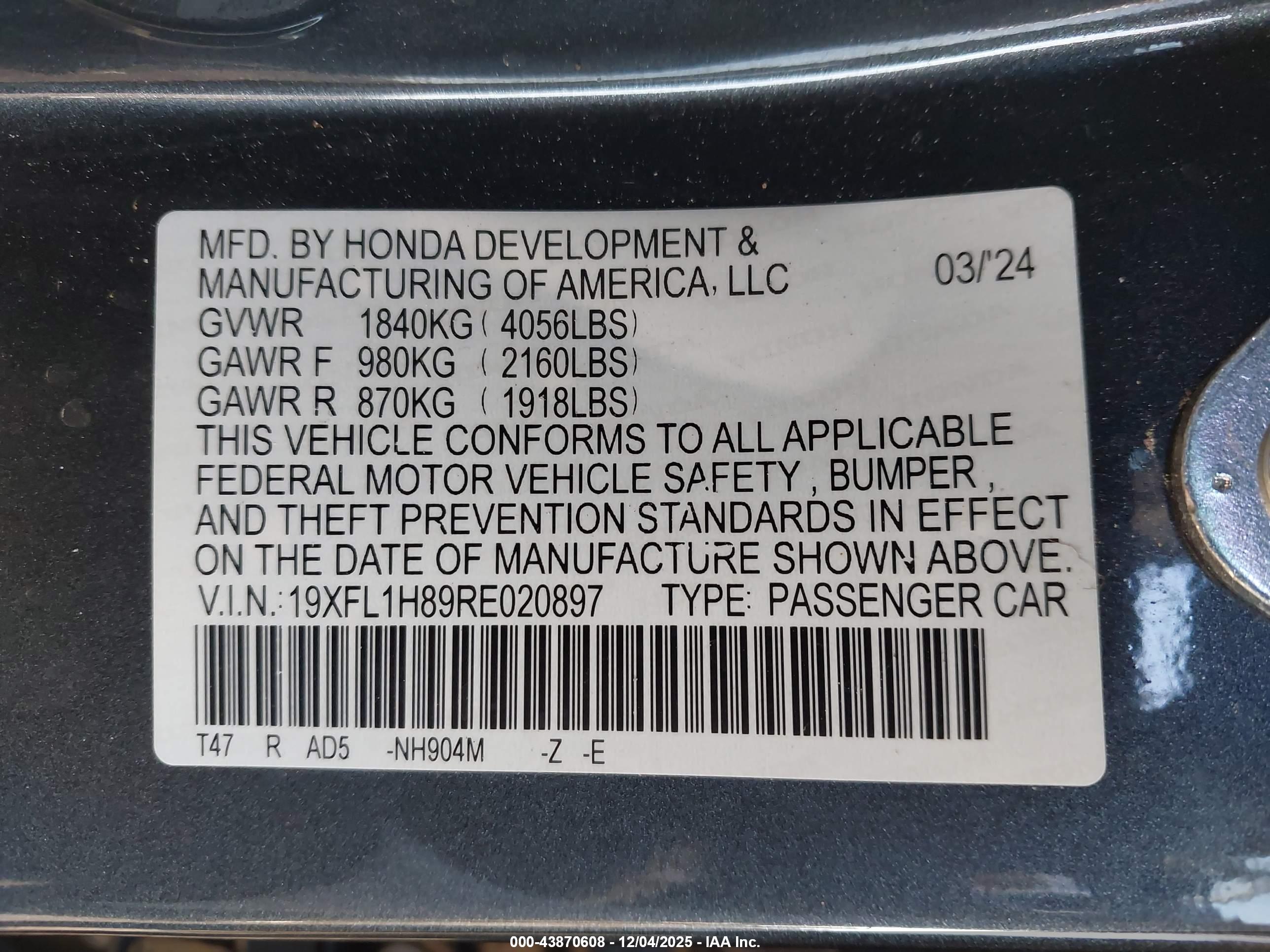 HONDA CIVIC image 9