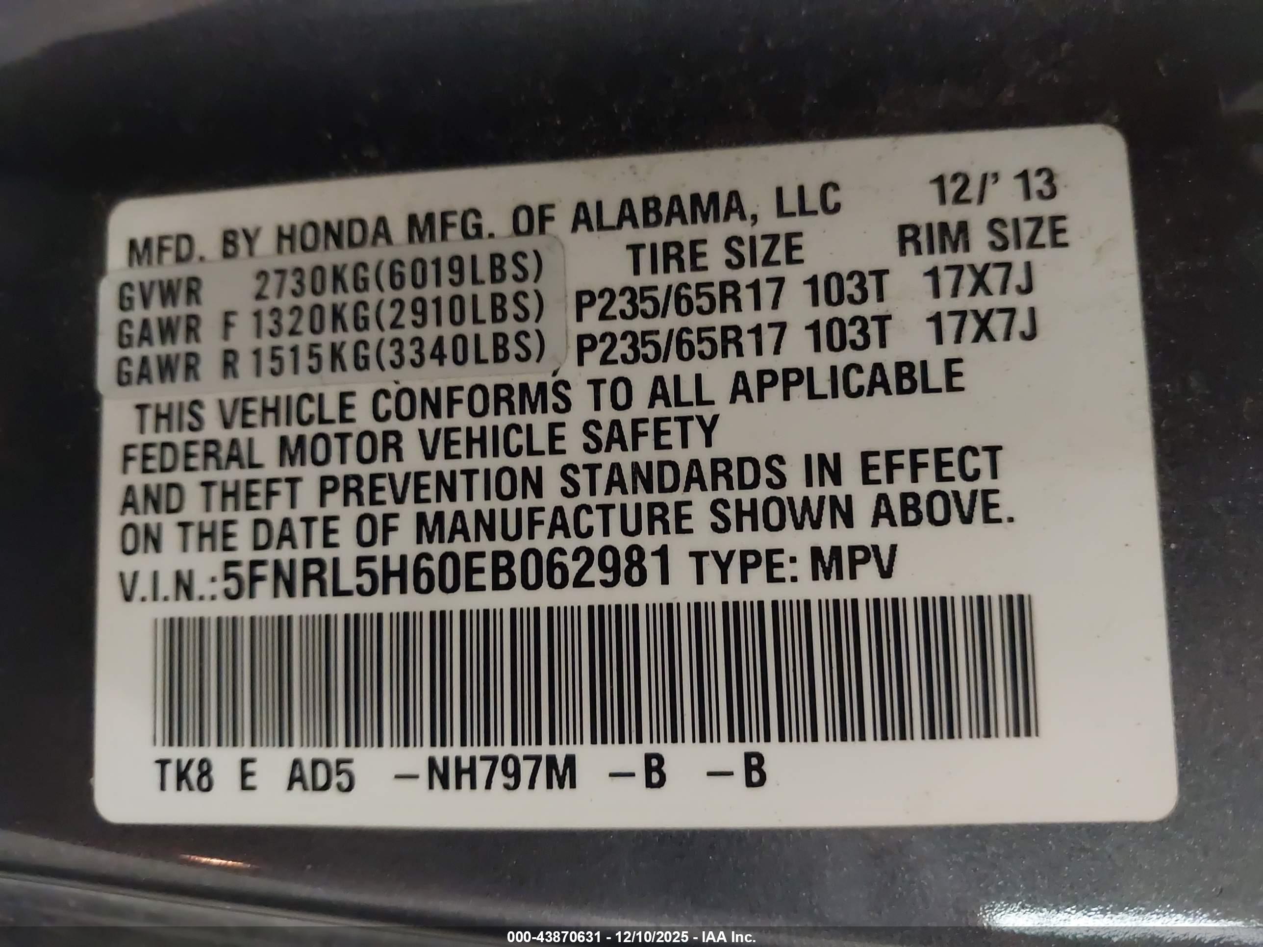 HONDA ODYSSEY image 9
