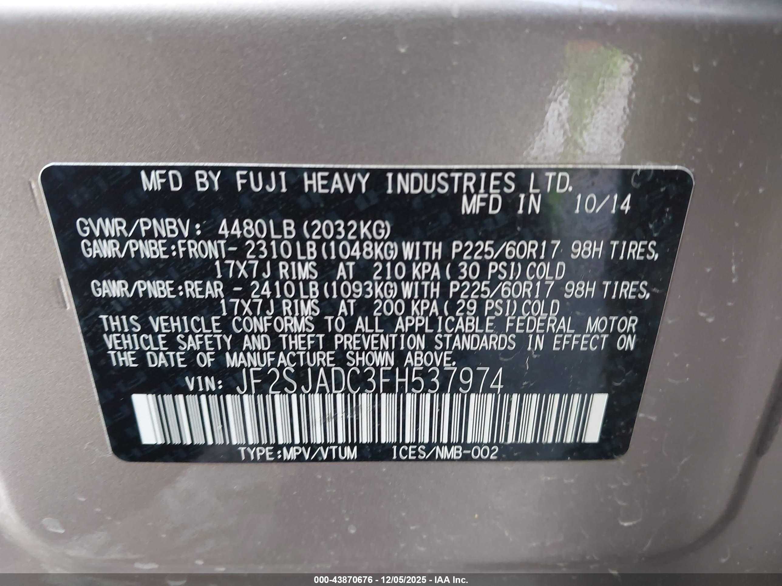 SUBARU FORESTER image 9