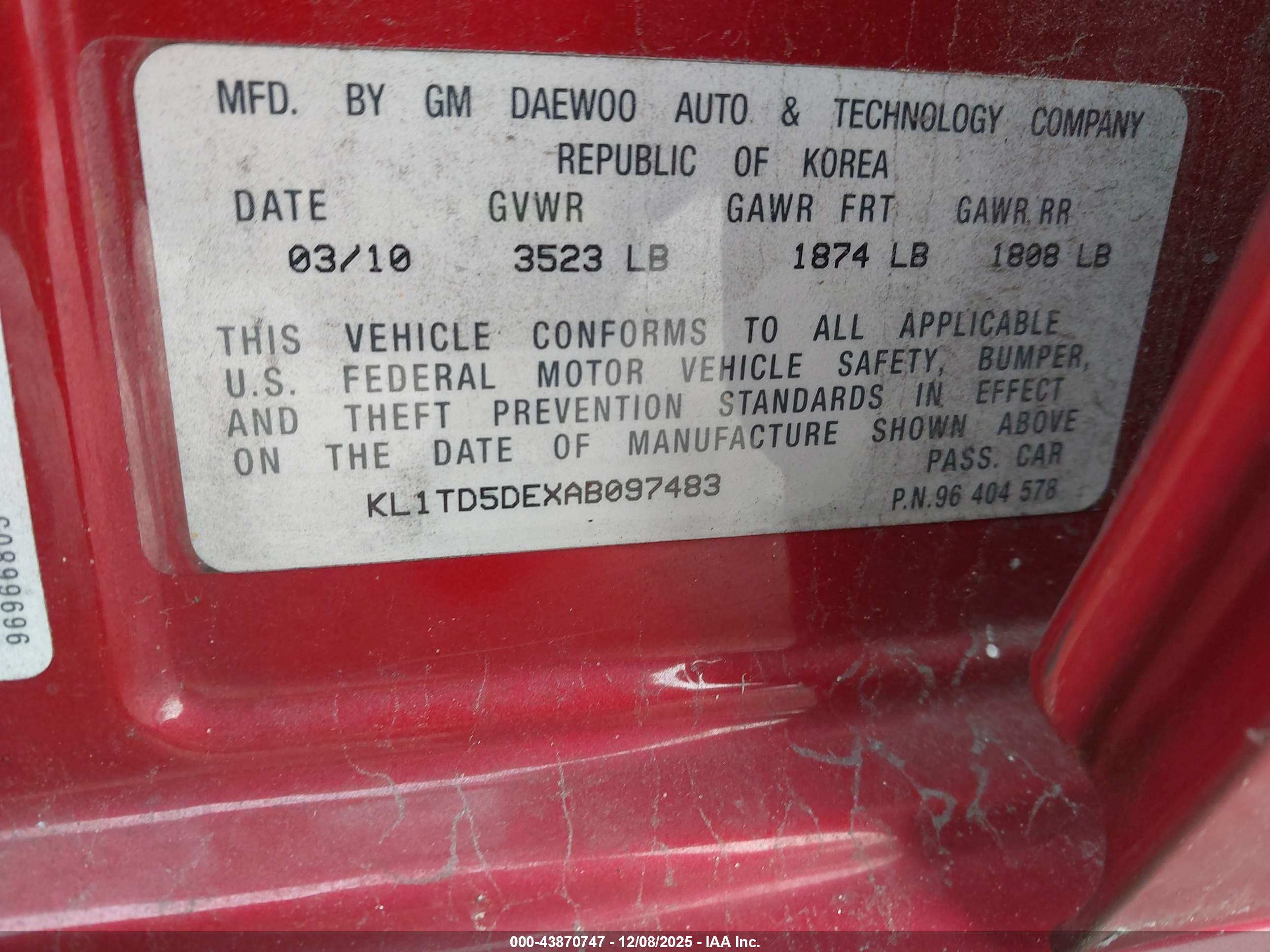 CHEVROLET AVEO image 9