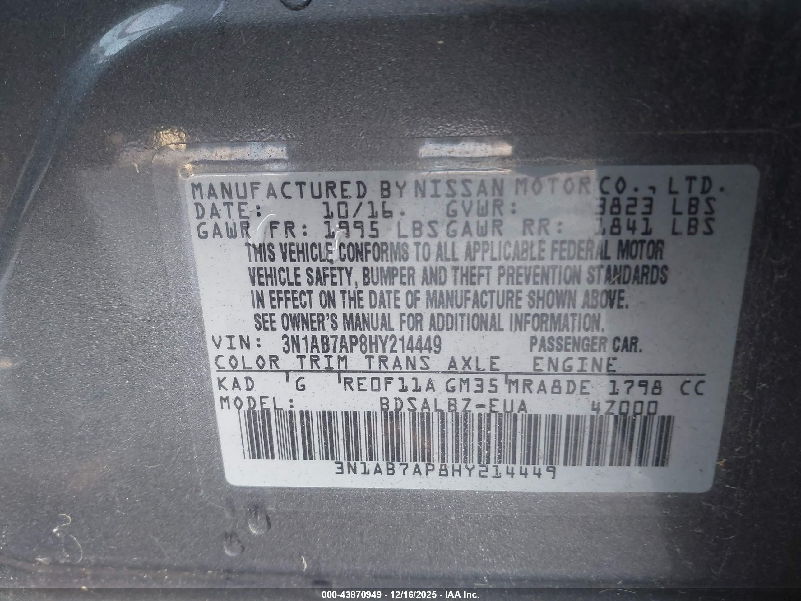 NISSAN SENTRA image 9