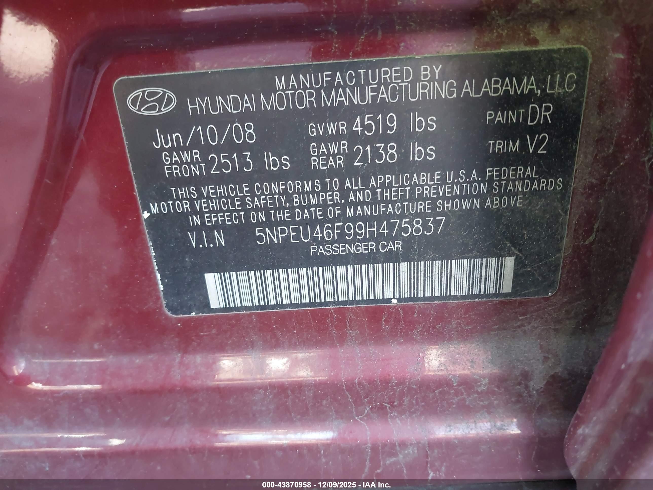 HYUNDAI SONATA image 9