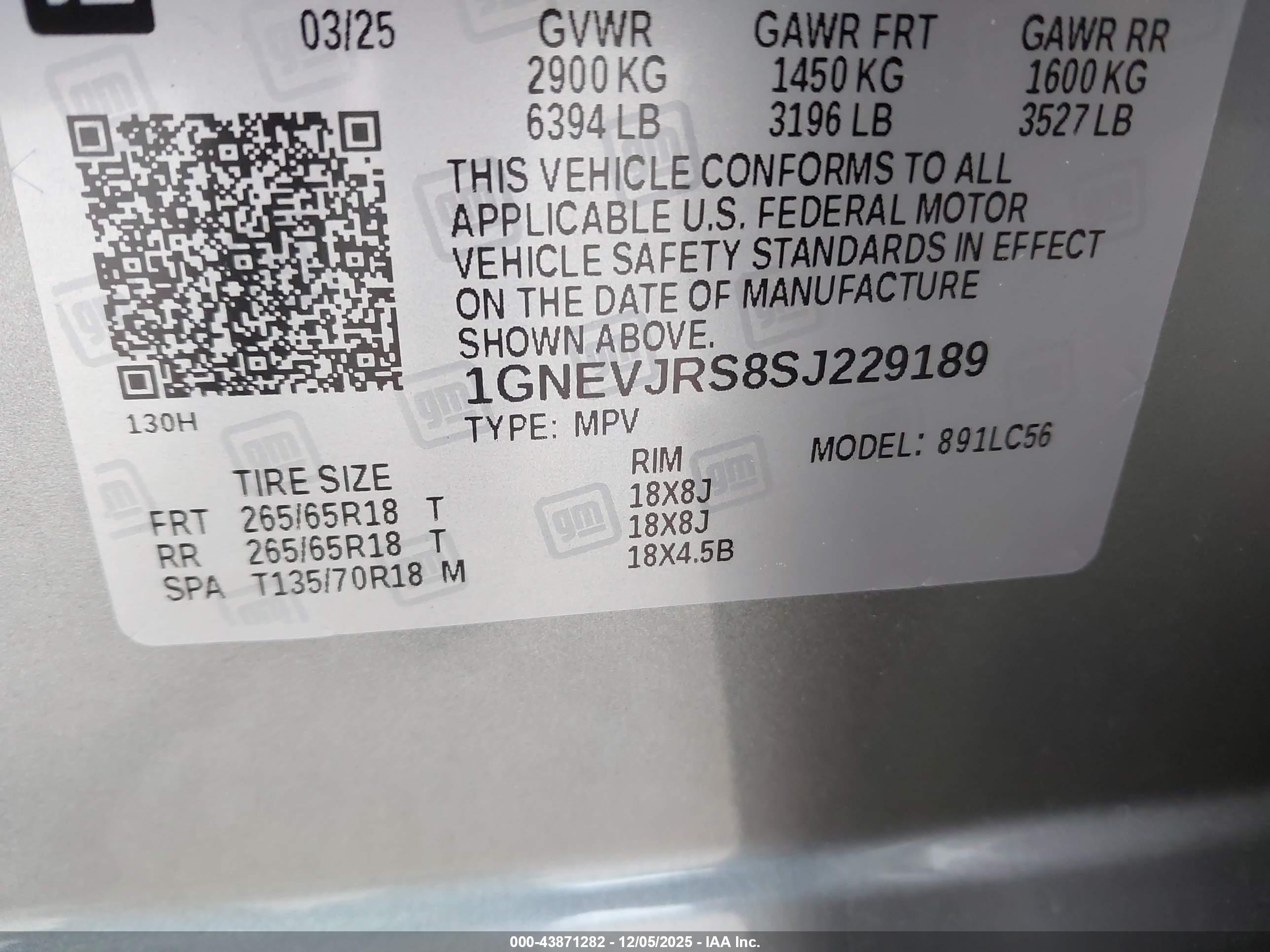 CHEVROLET TRAVERSE image 9
