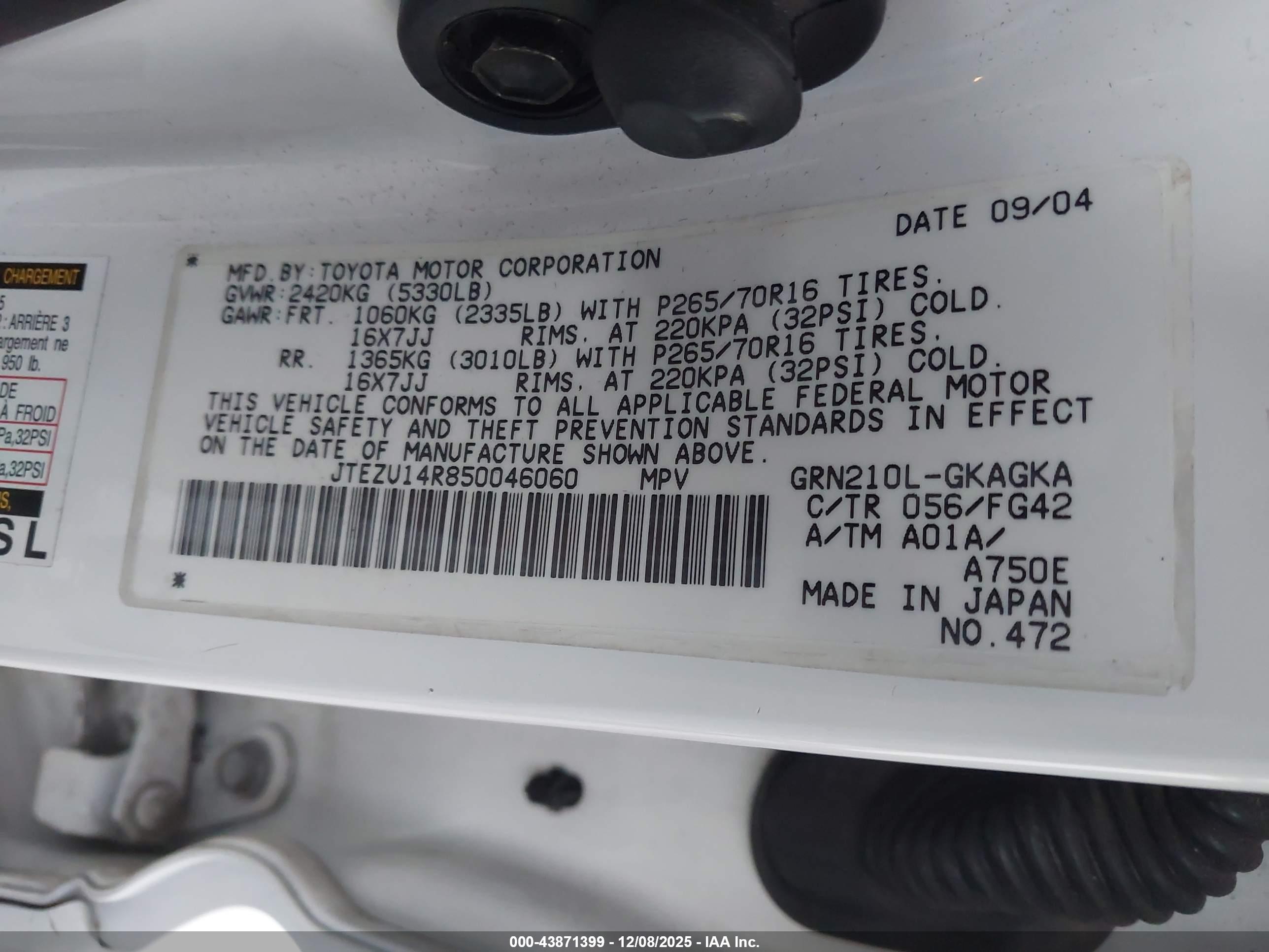 TOYOTA 4RUNNER image 9