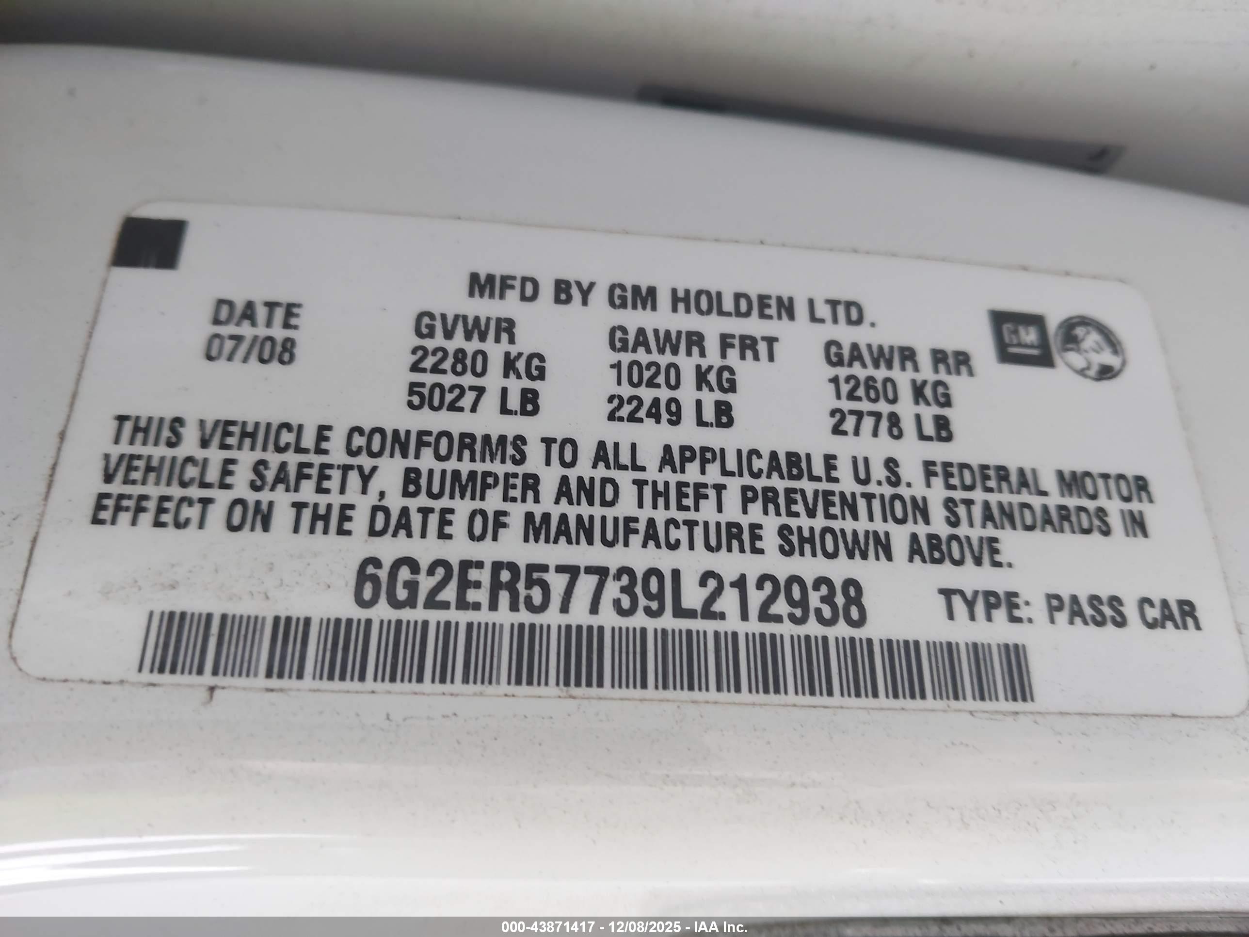 PONTIAC G8 image 9